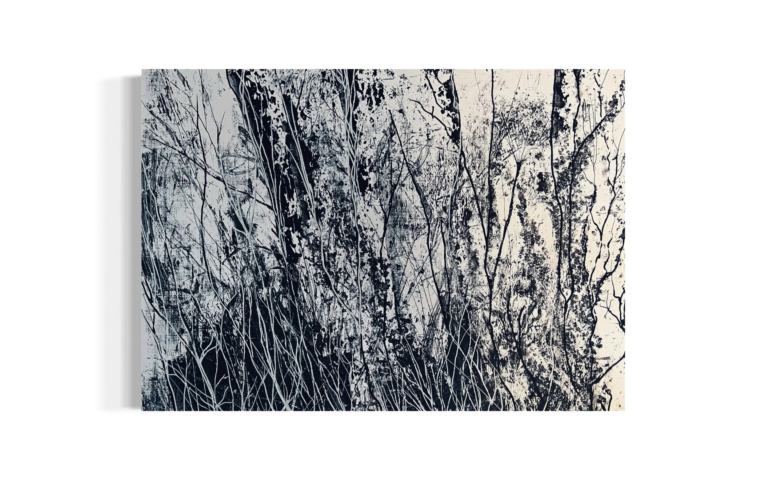 Monochrome Botanica, Acrylic on Paper, 2024