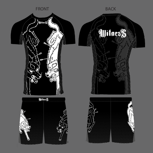 Short Sleeve Rashguard and Short w/ 5inch Inseam Set — Witness