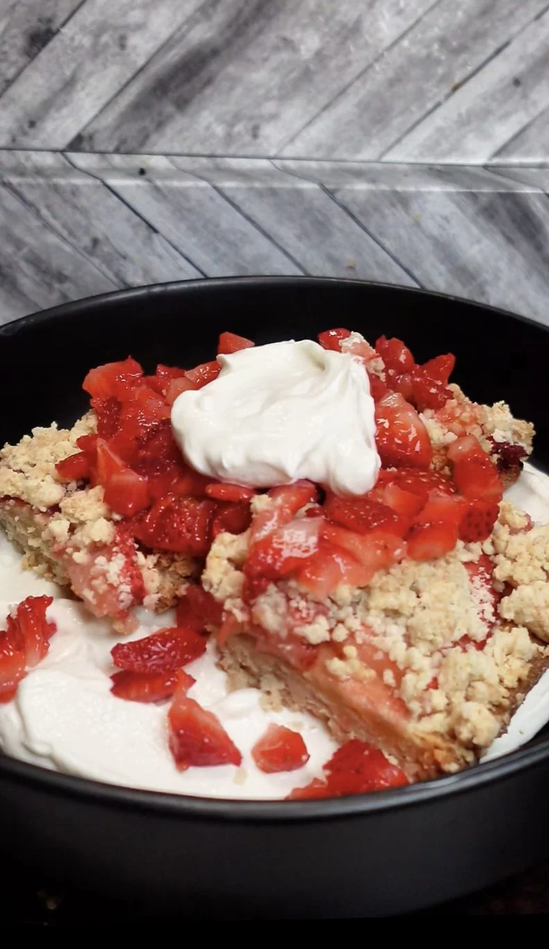 Gluten-Free & Dairy-Free Strawberry Shortbread Bars (Small Batch)