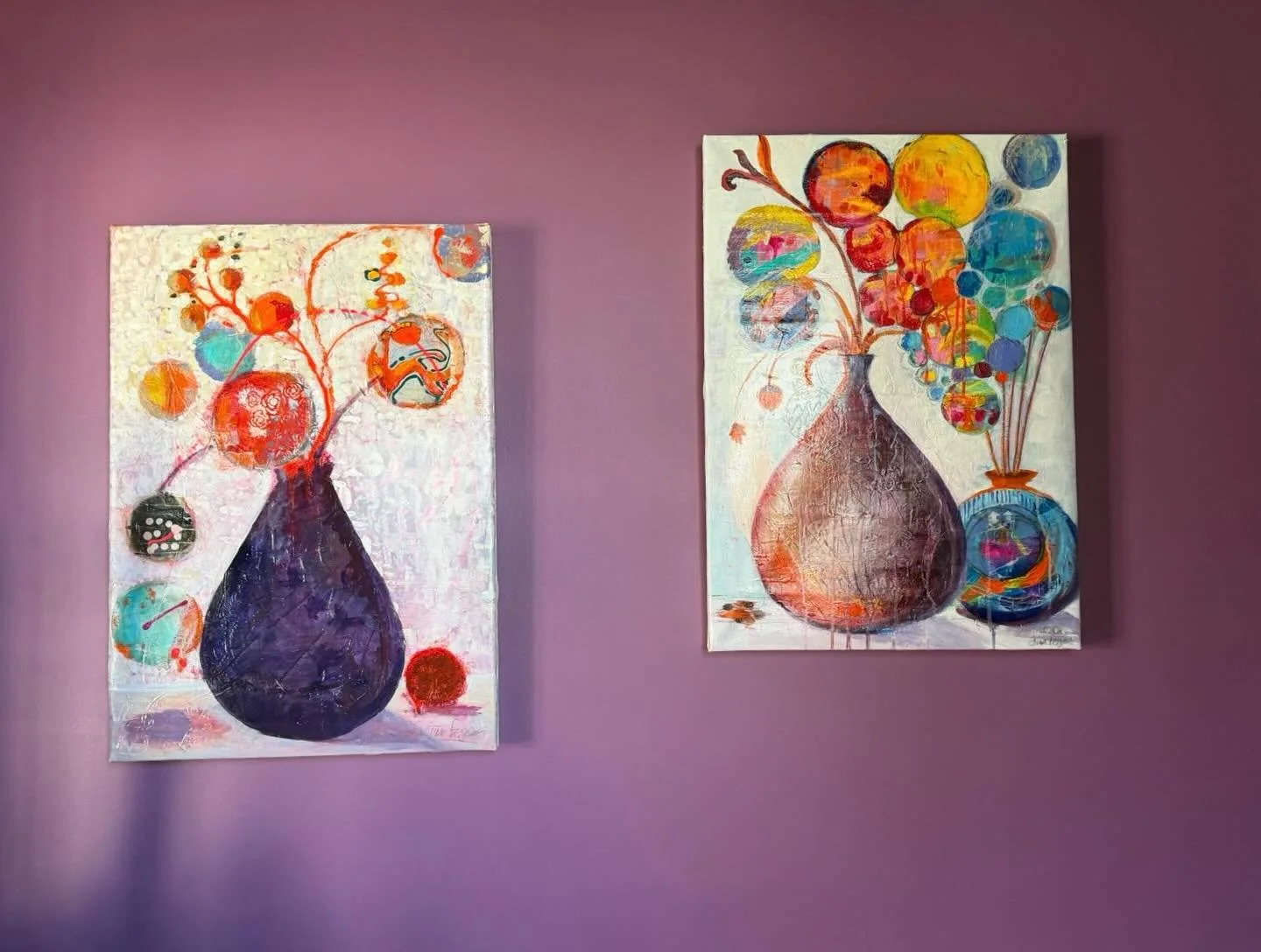 Day 36 of the #dothe100dayproject 

Excited to see this pair in their new home in the USA!

#irishartinamerica 
#abstractacrylic 
#inspiredbynature