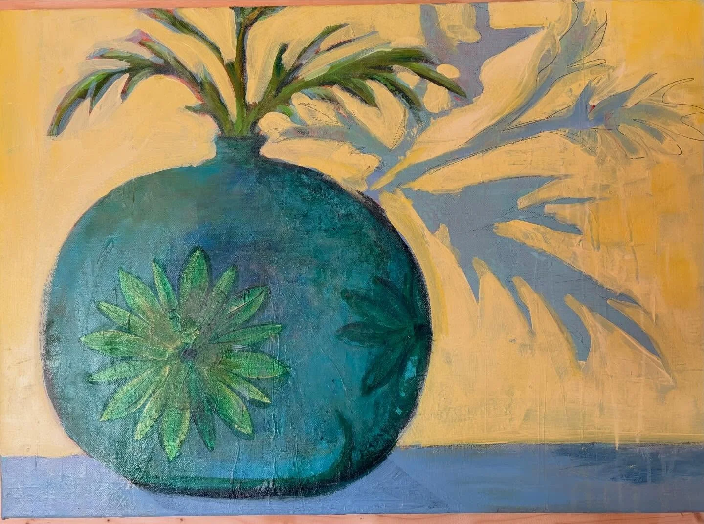 Day 43 of the #dothe100dayproject 

Working on an old one - I think this is going in the right direction - just need to work on the shadow now&hellip;.

#workingonapainting
#shadows
#irishartist