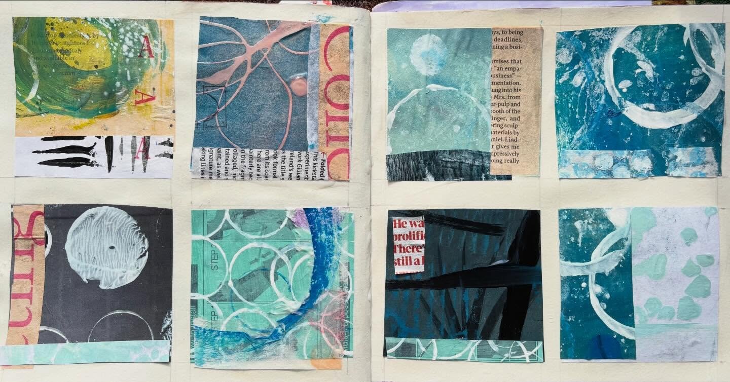 Day 46 of the #dothe100dayproject2026 

Round two of collage - this time with text as well.

#catherinerainscollagekickstart 
#abstractcollage
#irishartists