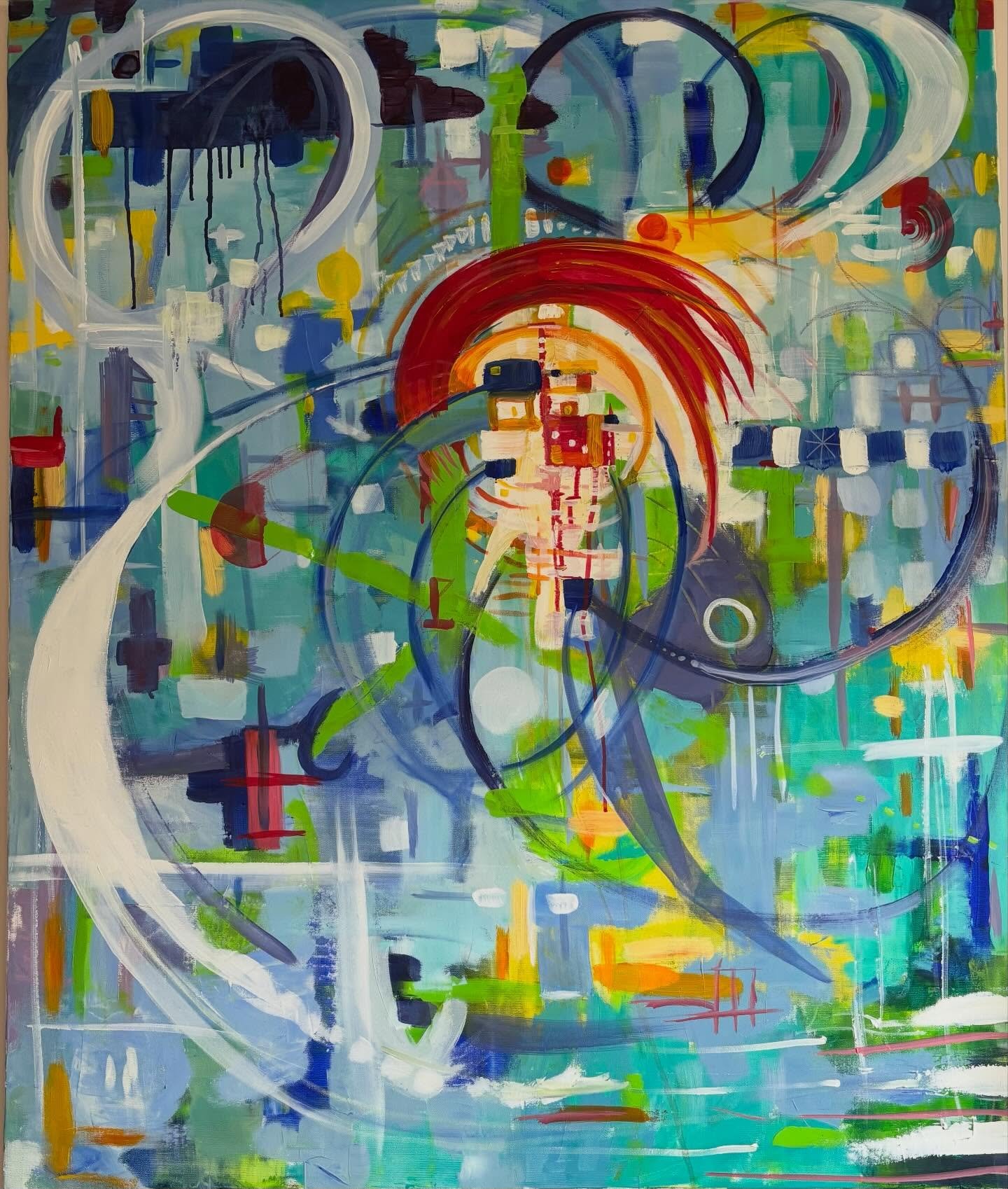 Day 47 of the #dothe100dayproject2026 

This one has headed off to its new home! Excited to see what it looks like in place 🥰

#abstractartist 
#irishartist 
#birdinflight