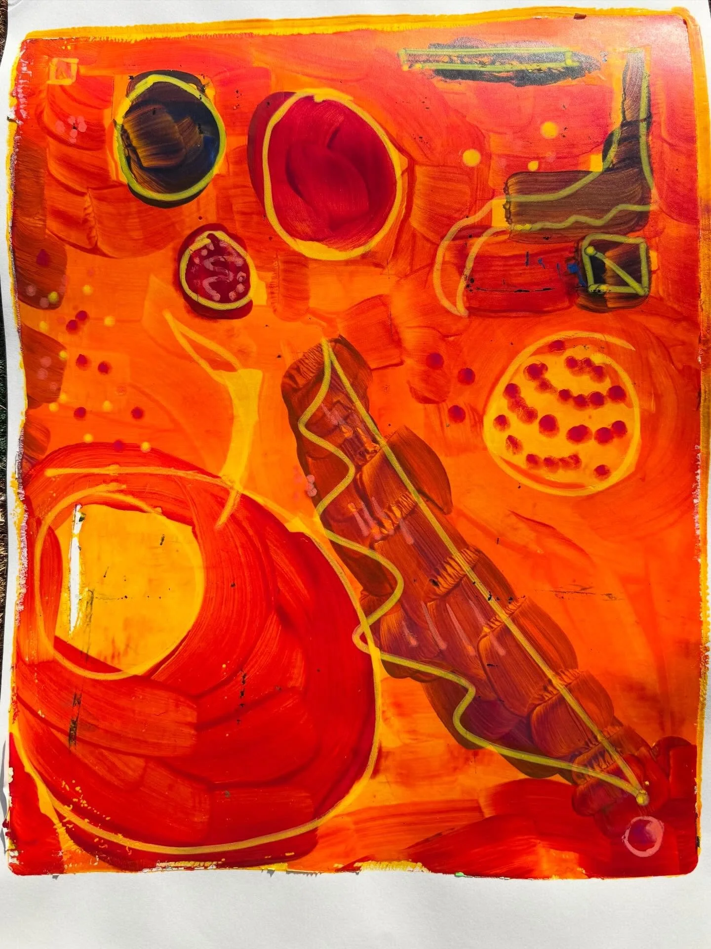 Day 62 of the #dothe100dayproject 

More gelli printing&hellip;..

#gelliprinting 
#playingwithcolour
#arttechniques