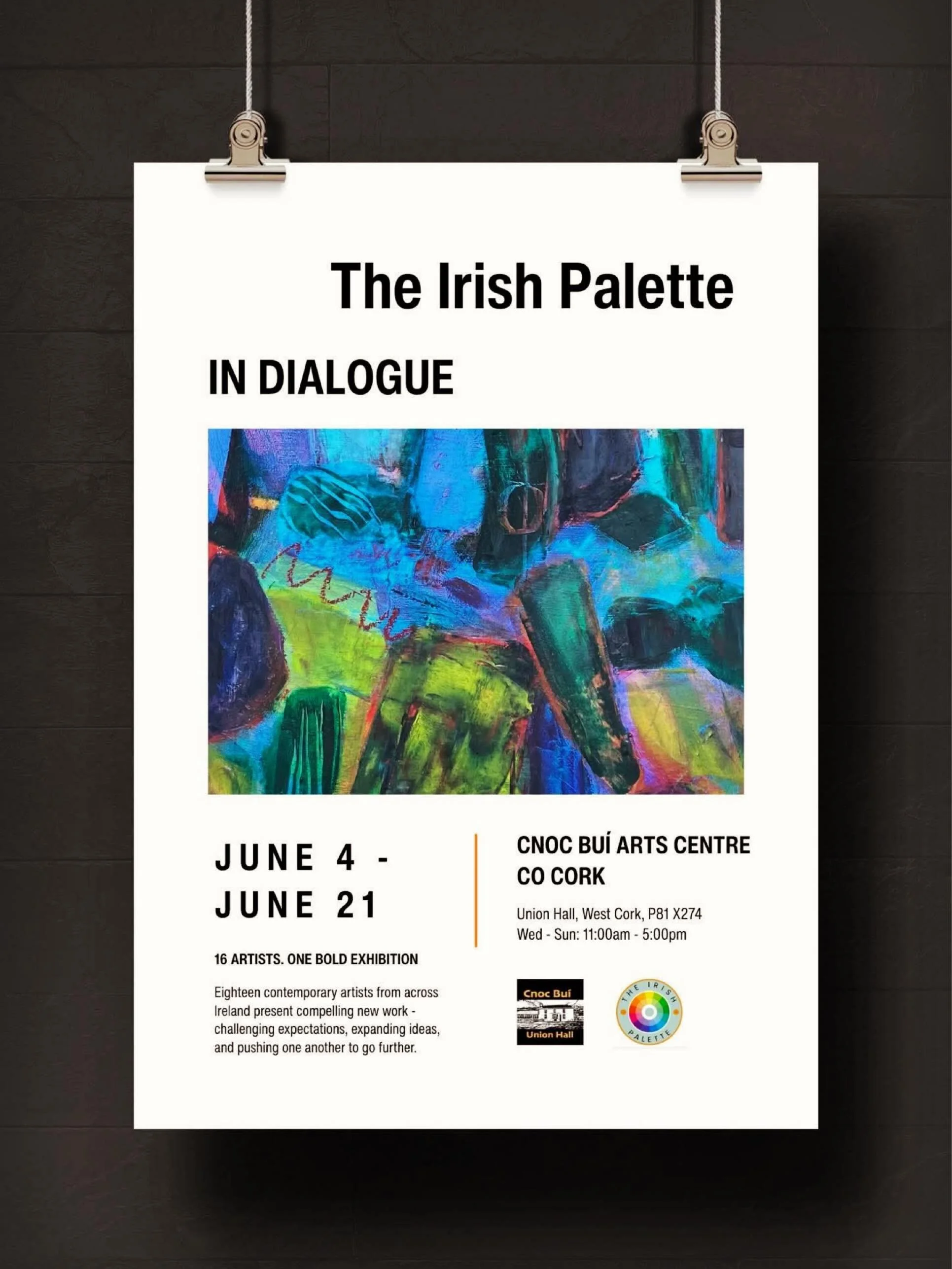 &bull; WEXFORD - Green Acres Gallery 
&bull; UNION HALL - Cnoc Bui
&bull; CORK - Market Gallery

The Irish Palette are on tour this summer - find us near you!
Opening in Union Hall, West Cork 4th June 2026

@cnocbuiarts 
@theirishpalette 
@greenacres