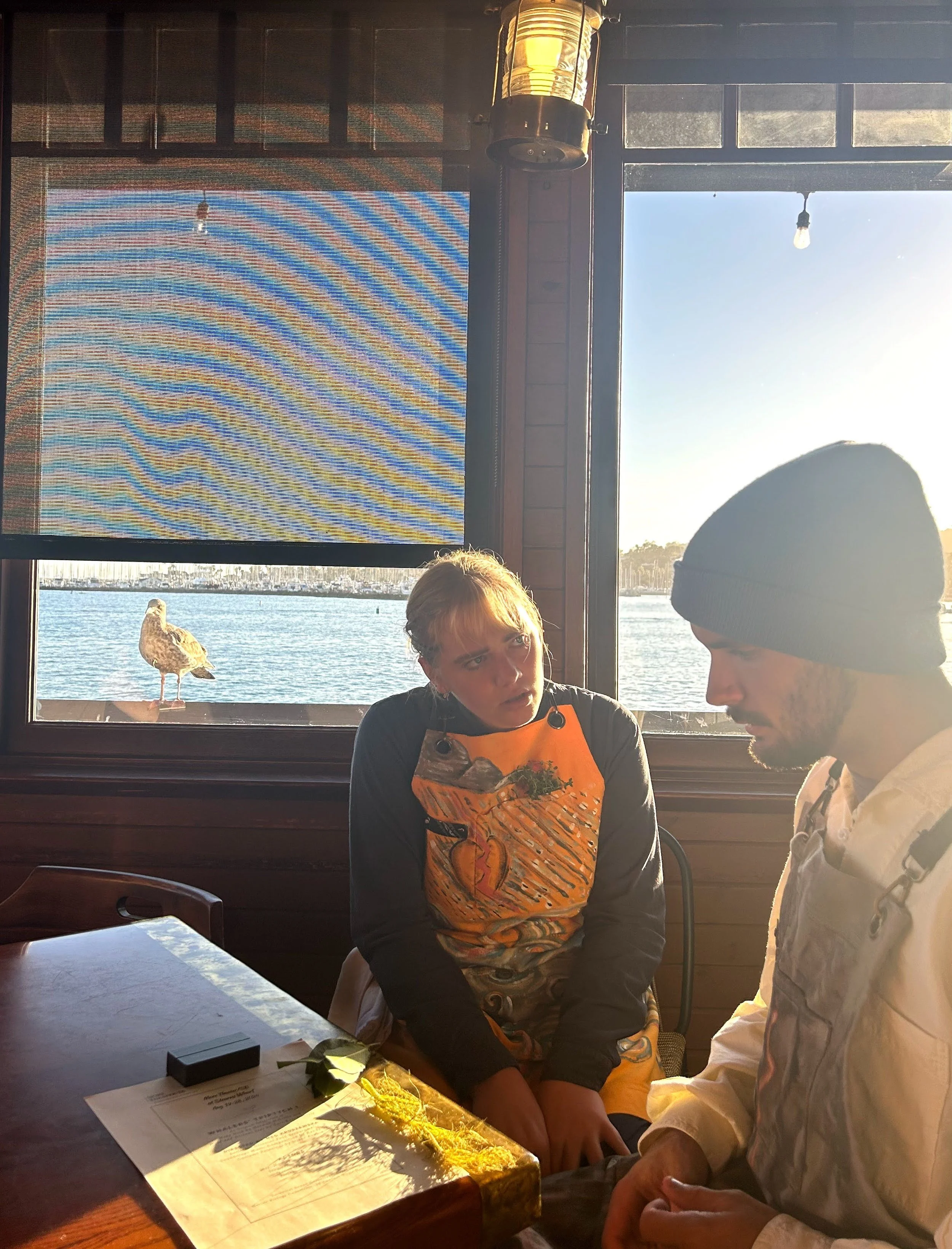 WHALERS' TRIPTYCH I 
Adapted from  
Moby Dick and  Wild and Distant Sea 
Stearns Wharf 
Aug. 2024