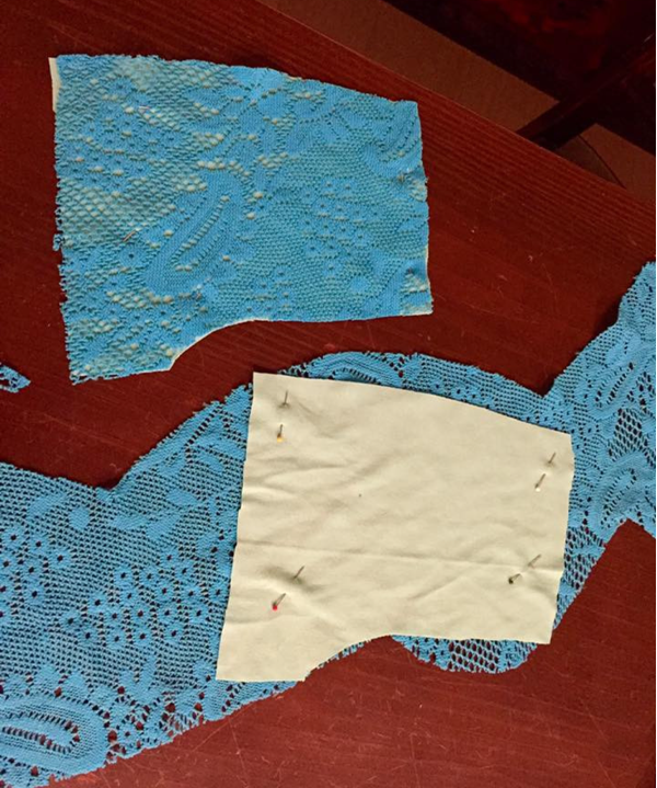 For the shorts, I layered lace over a lycra blend