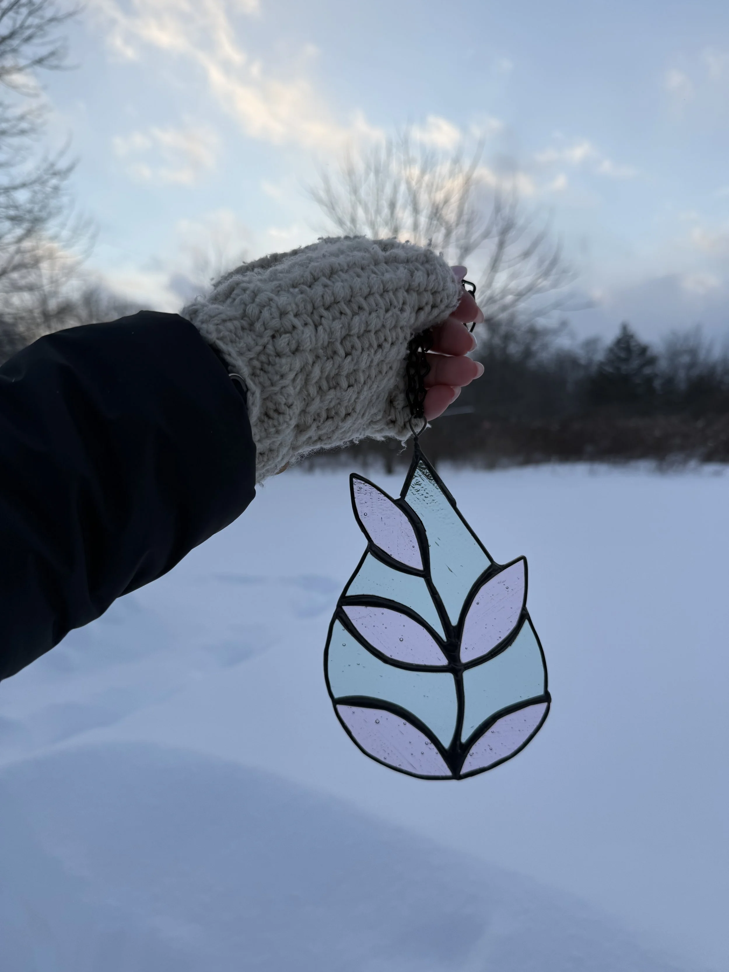 Pink & Green - Leaf Drop