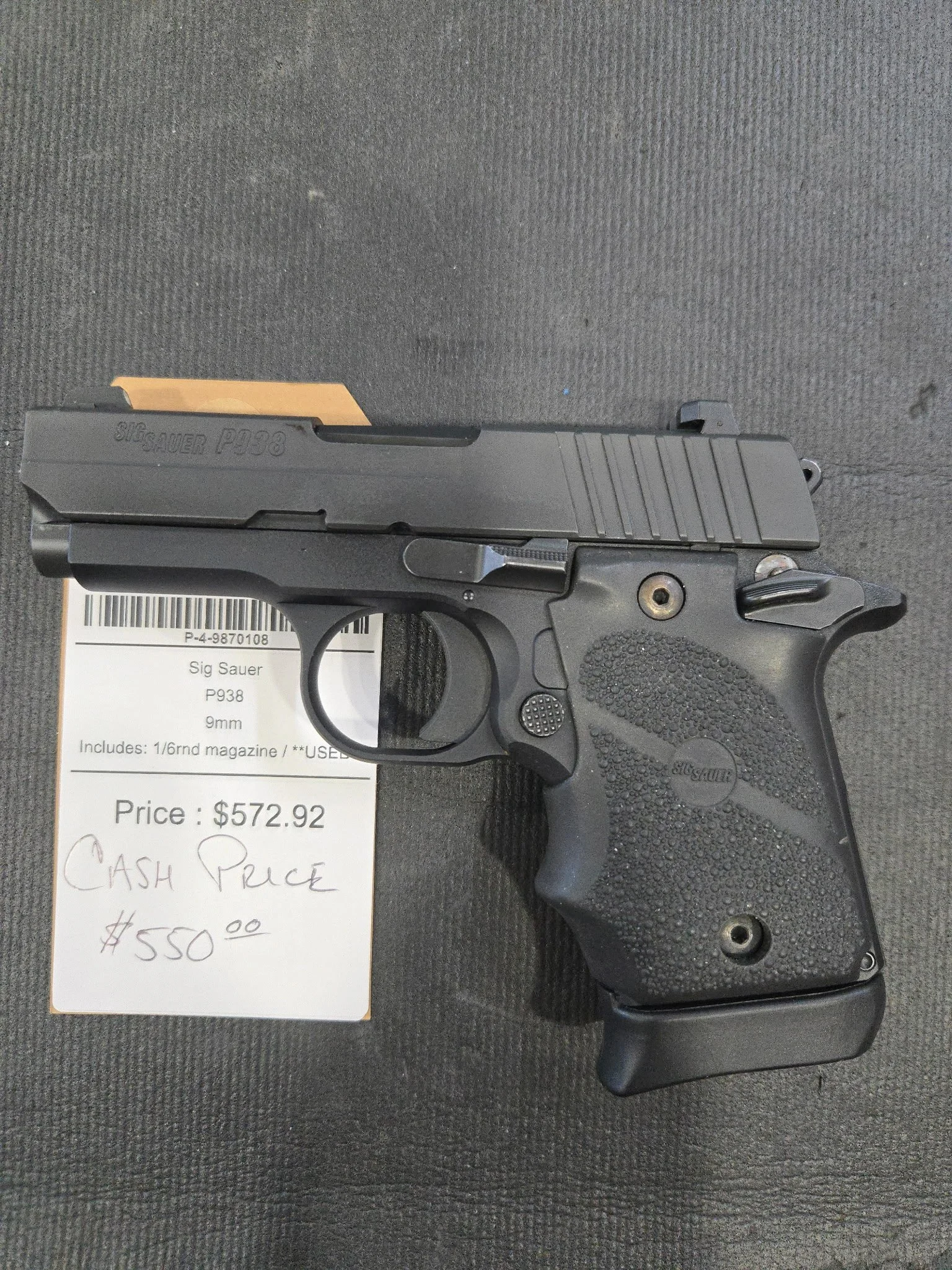 Sig Sauer P938 9mm (used)