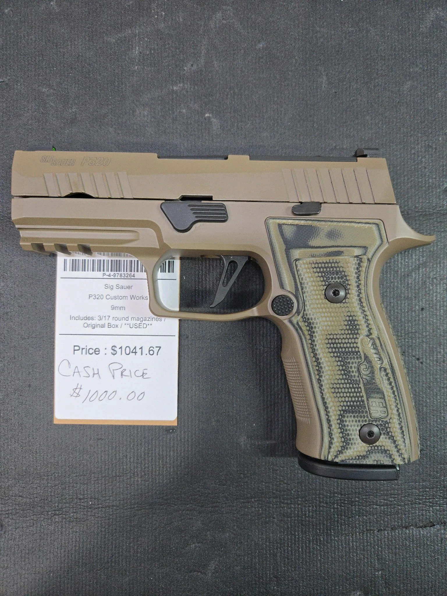 Sig Sauer P320 Custom works 9mm (used)