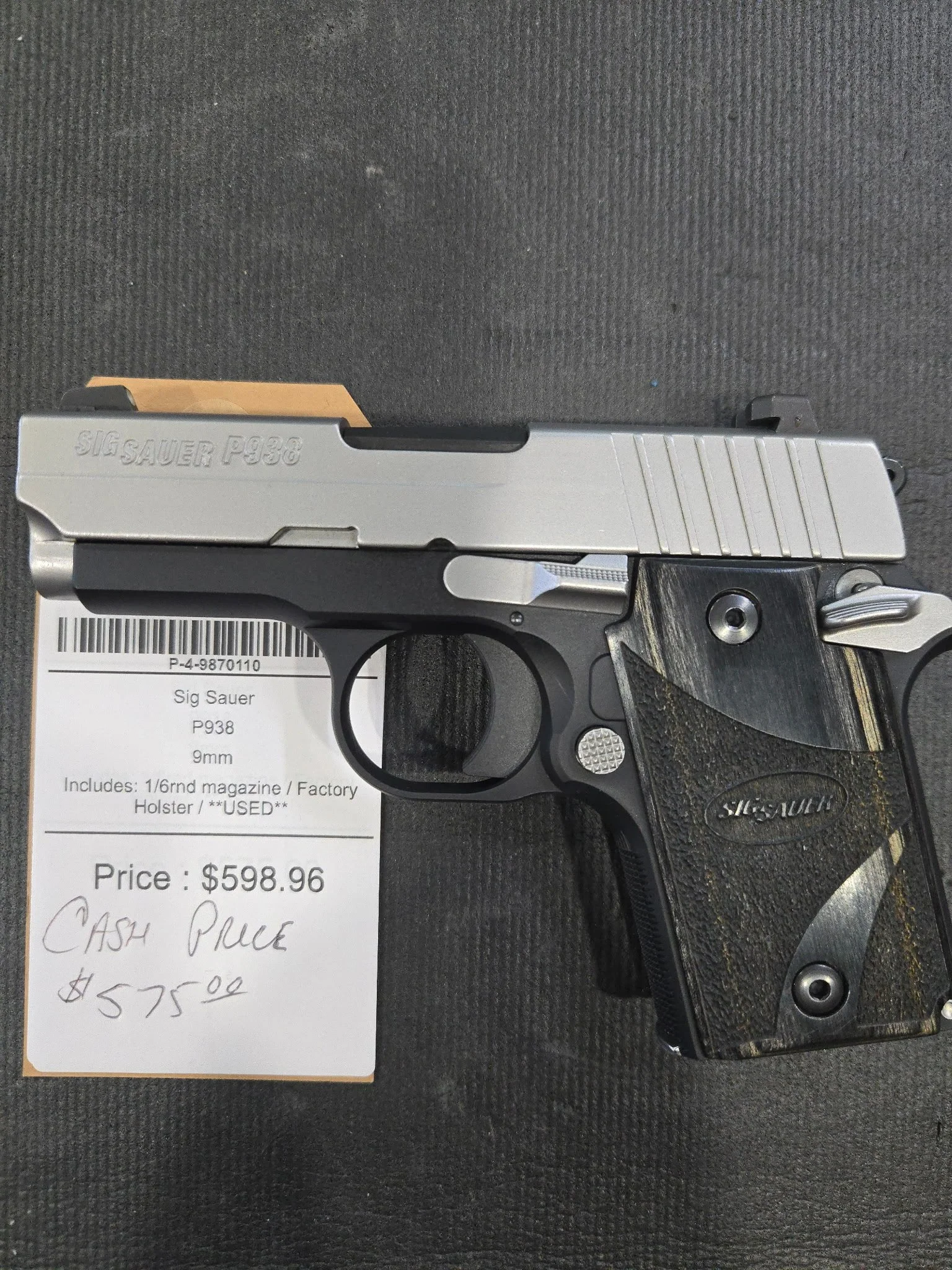 Sig Sauer P938 9mm (used)