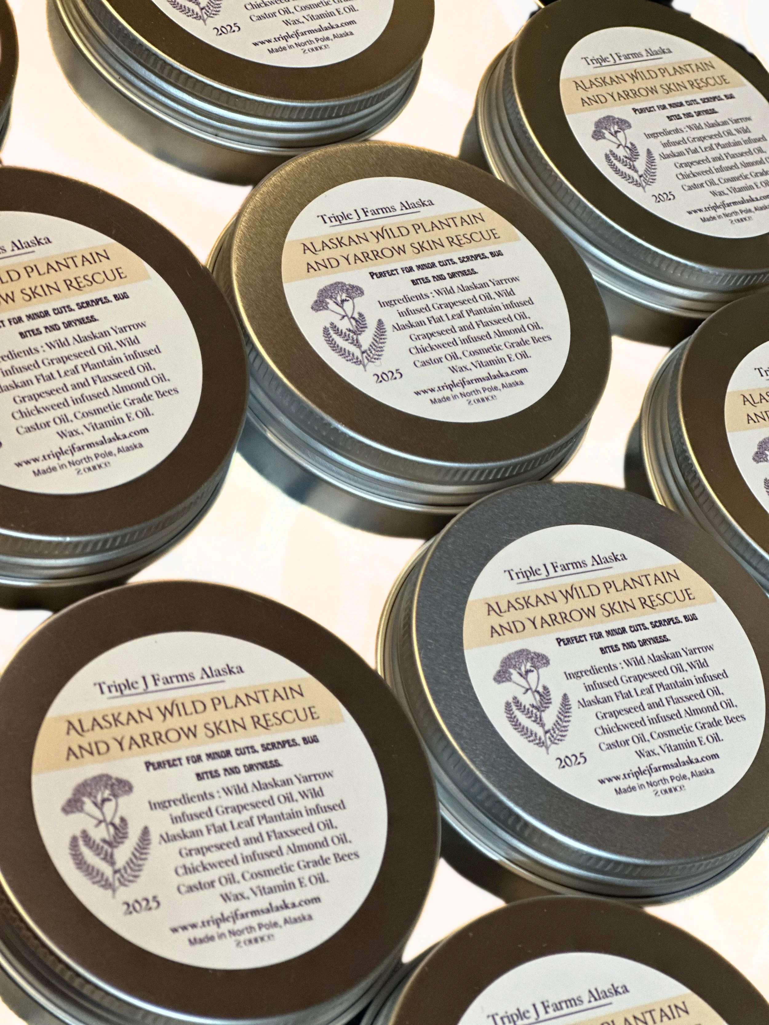 Alaskan wild Plantain and Yarrow skin rescue