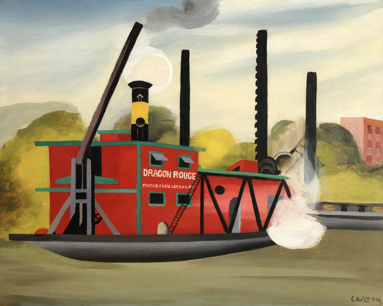 Dragon Rouge, 1944, Oil on board, 16 x 20 inches