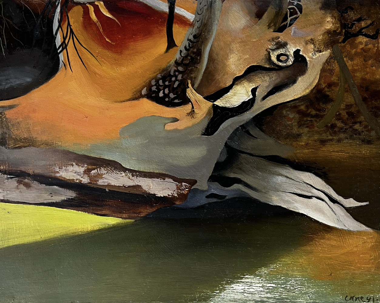 Untitled (A Tree in the Forest), 1941, Oil on board, 16 x 20 inches