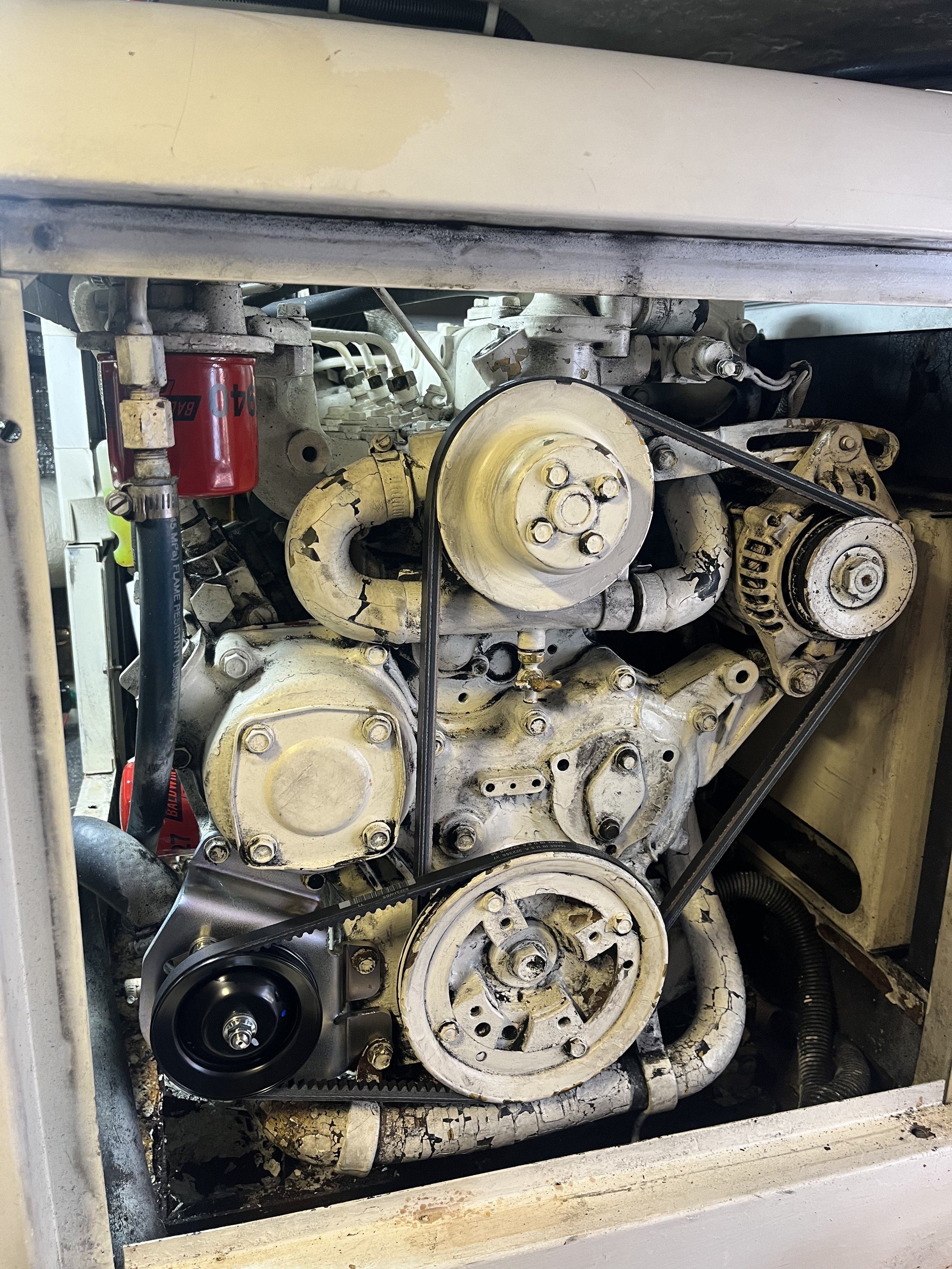 Kohler generator 100 hour service and raw water pump replacement.