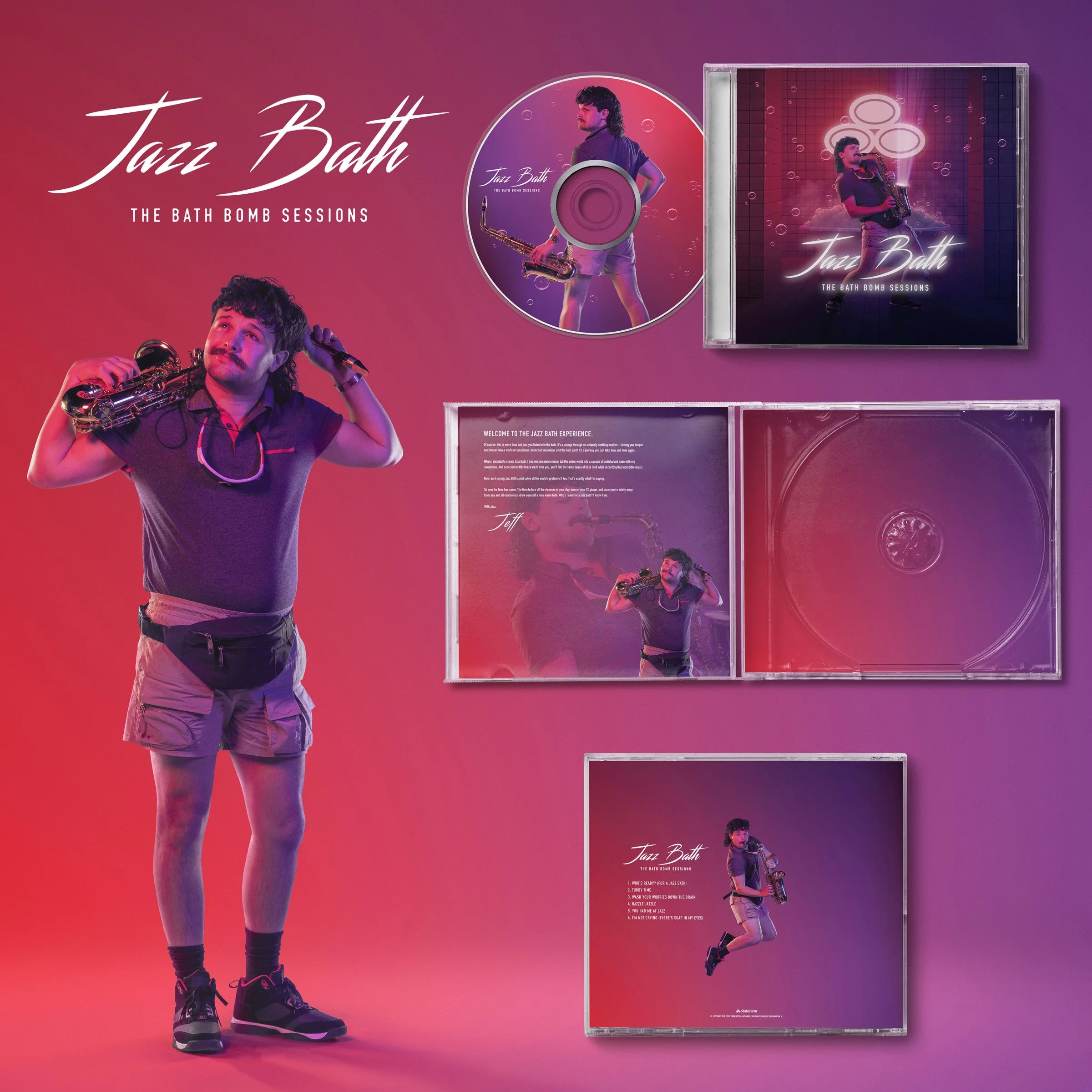 State Farm Jazz Bath commercial video content – brand and music campaign by Sam Grant Productions, Los Angeles