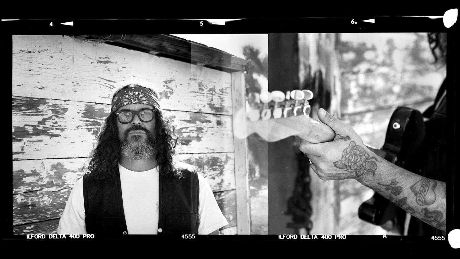 35mm analog film portrait of musician Brant Bjork – commercial and editorial photography by Sam Grant Productions, Los Angeles