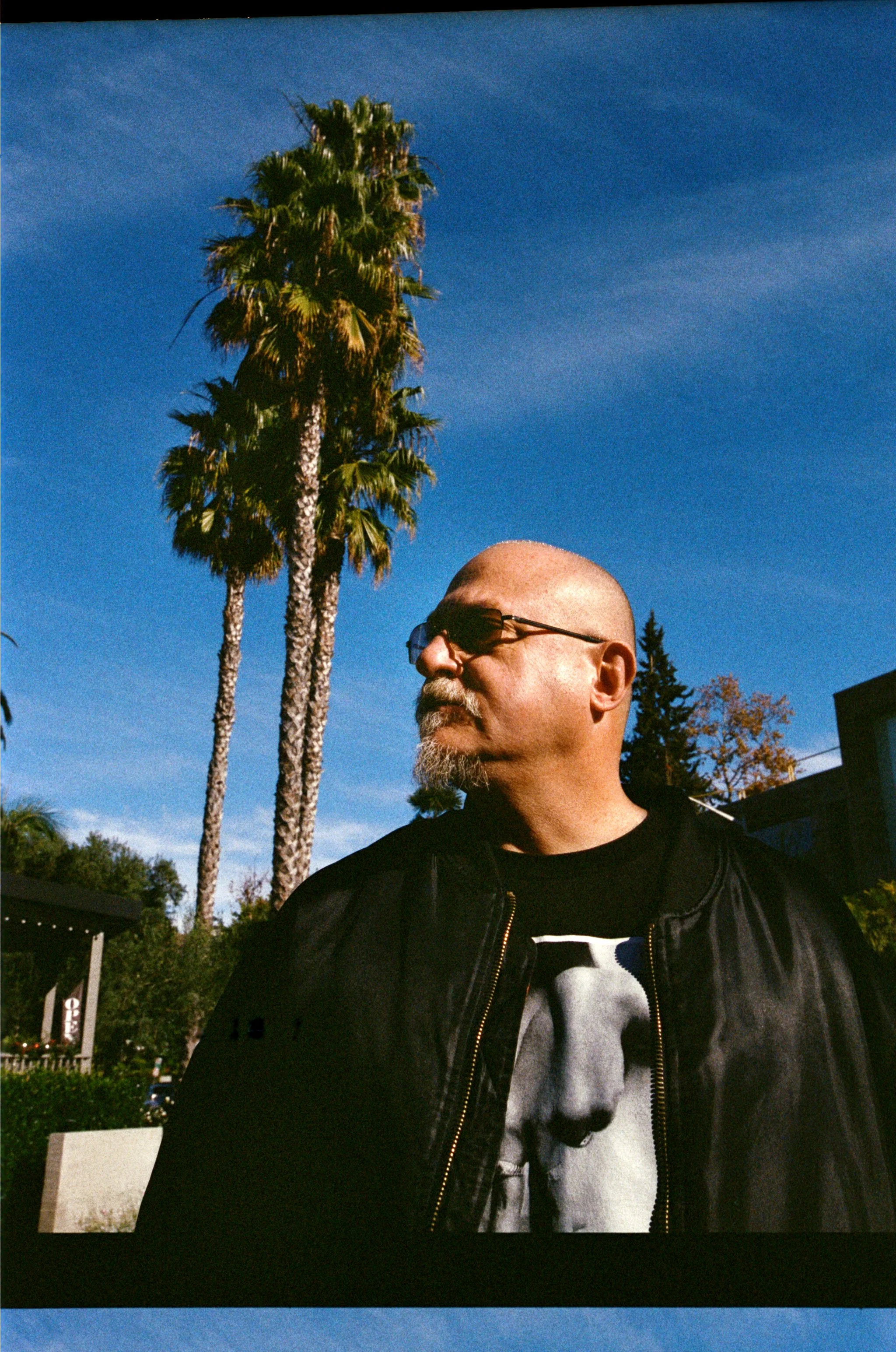 analog film photograph portrait of Estevan Oriol – Sam Grant Productions, Los Angeles film photographer