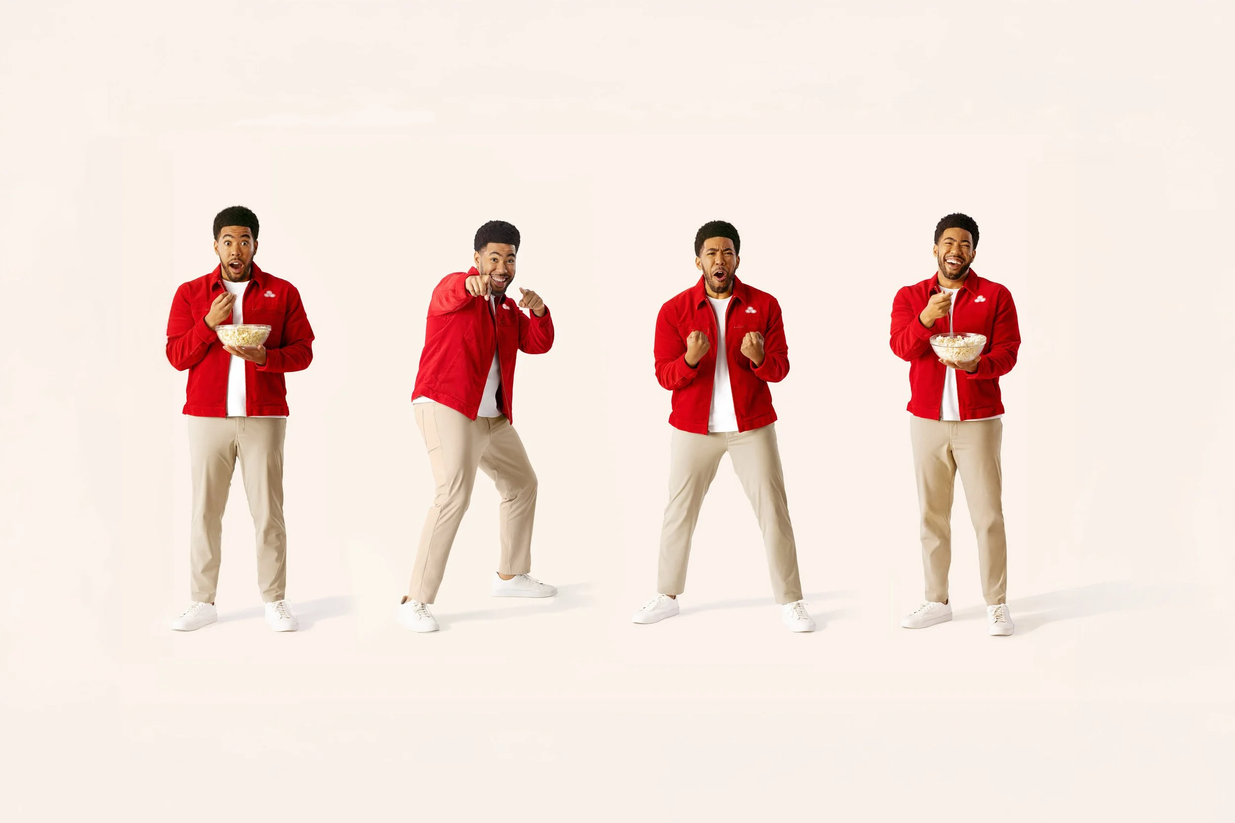 State Farm HBO Pause Ad seated portrait – advertising campaign by Sam Grant Productions, Los Angeles