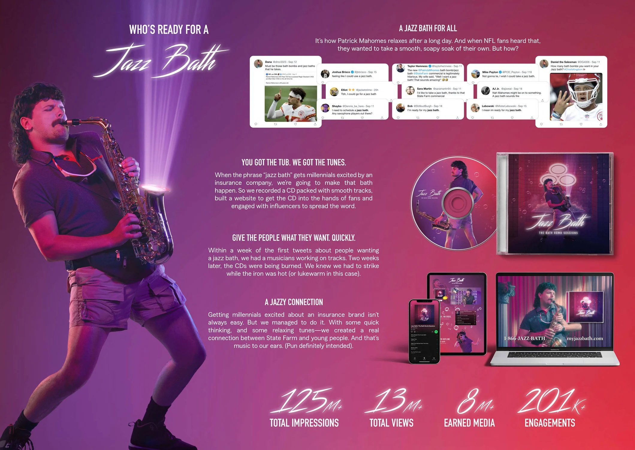 State Farm Jazz Bath commercial video content – brand and music campaign by Sam Grant Productions, Los Angeles