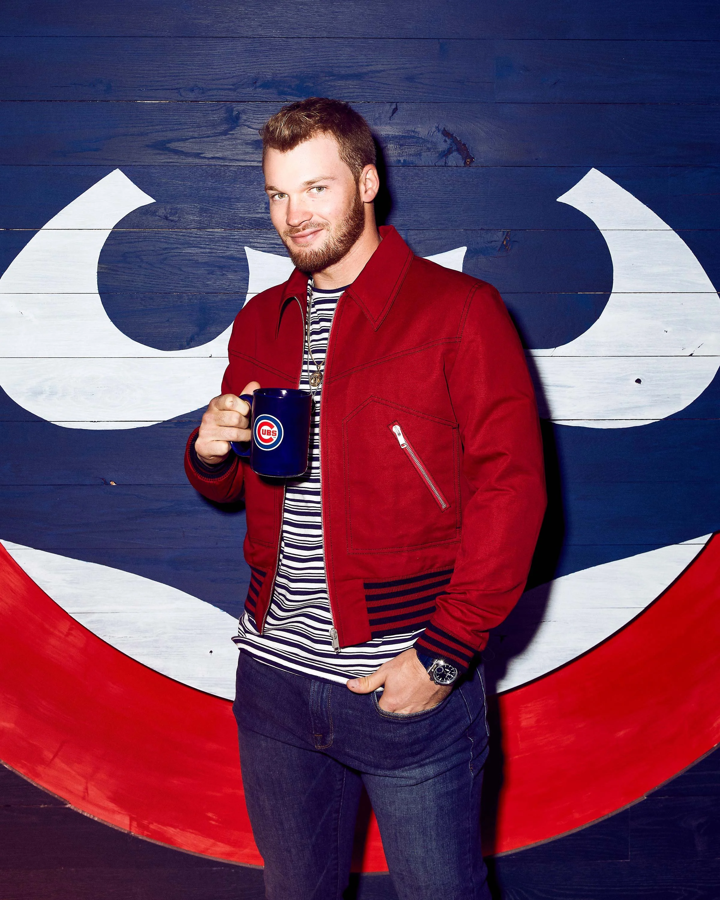 MLB player Ian Happ portrait for sports and brand campaign – Sam Grant Productions, Los Angeles commercial photographer