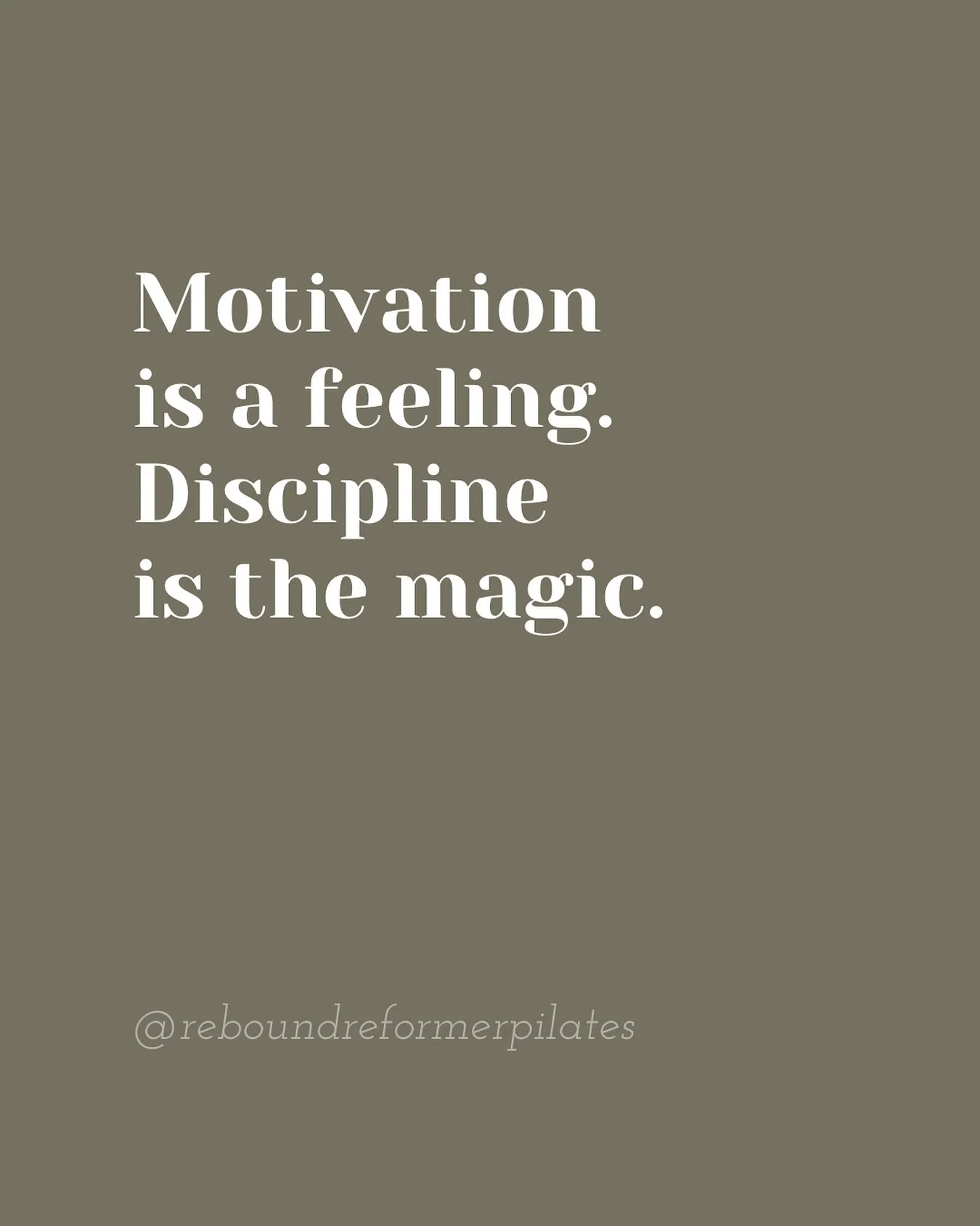 As we start coming towards the end of 2025 (wild, right?), here&rsquo;s your reminder:

It&rsquo;s not about waking up feeling motivated every day - it&rsquo;s about keeping promises to yourself with discipline and consistency.

It&rsquo;s every 6am 