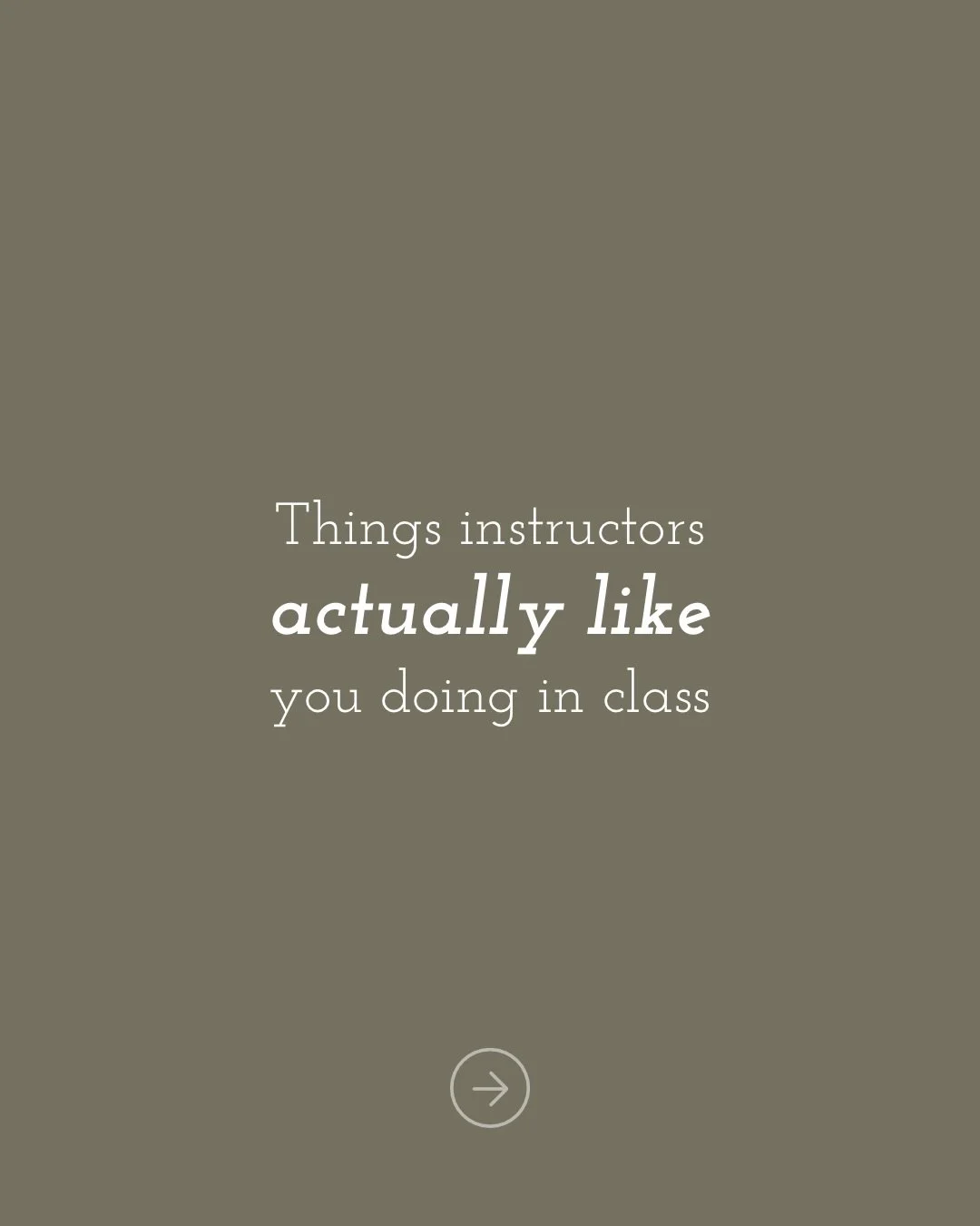 Ever wondered if everyone else knows what they&rsquo;re doing&hellip; and you don&rsquo;t?

Here&rsquo;s a little behind the scenes truth: asking questions, taking breaks, moving slowly, and choosing what feels right is exactly what instructors want 
