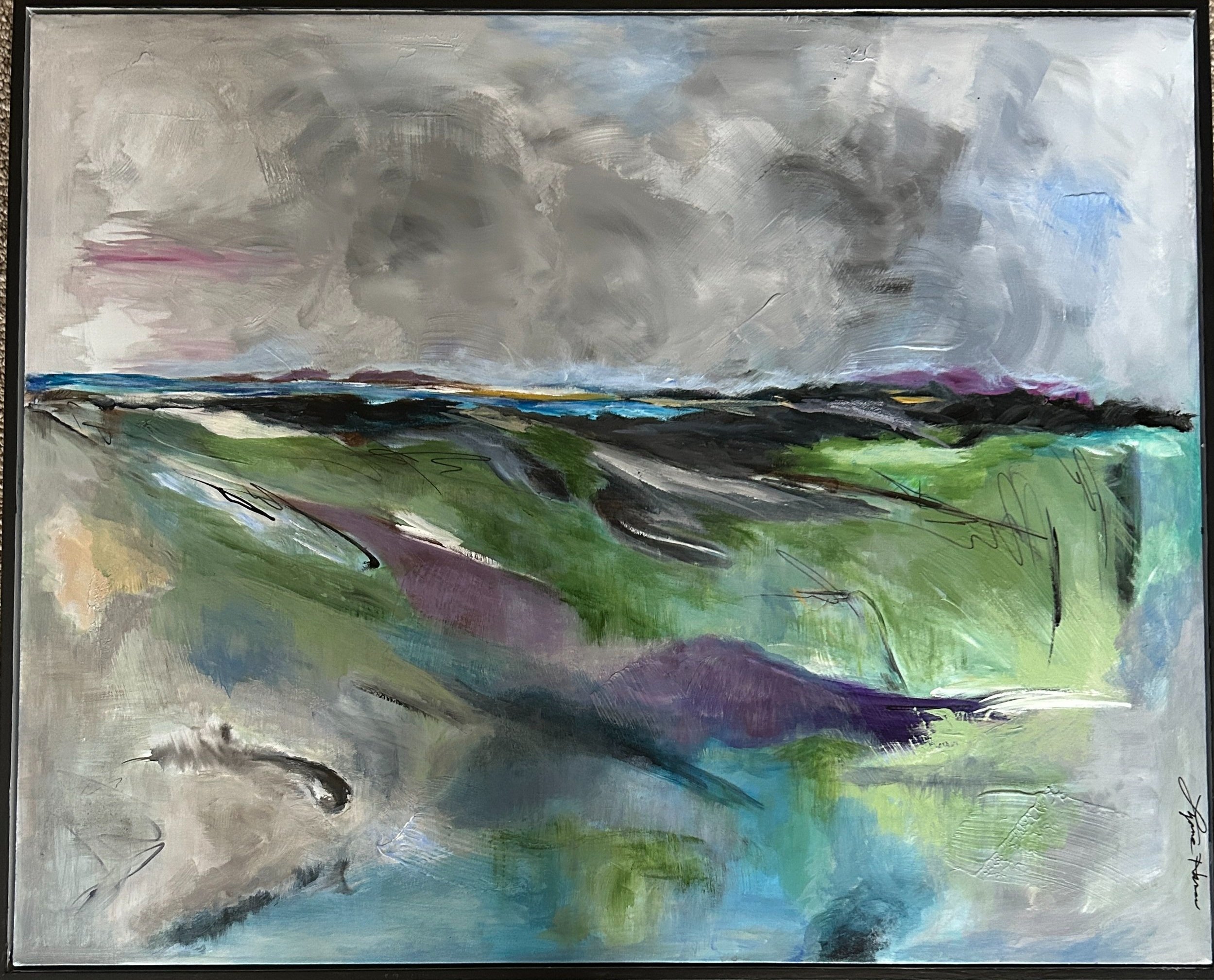 Evening Light - framed acrylic