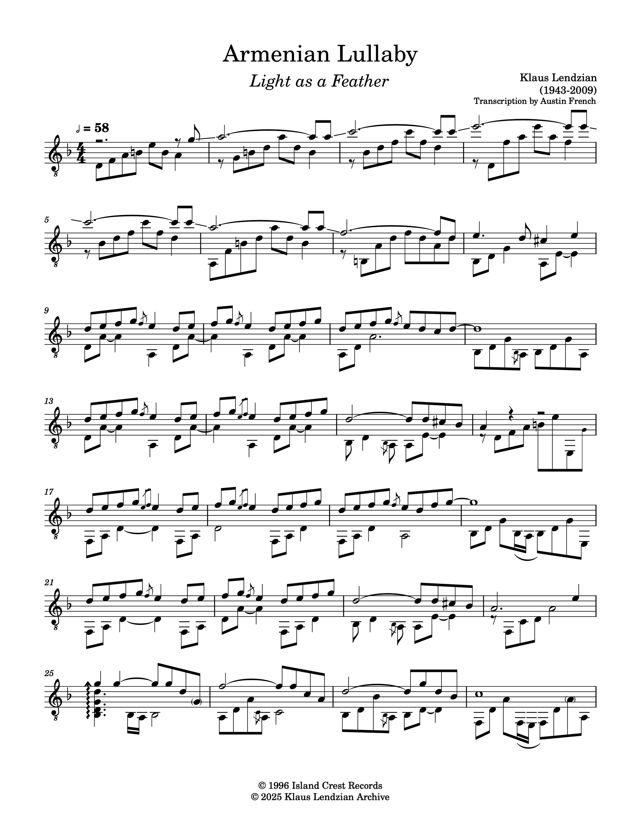 Armenian Lullaby
