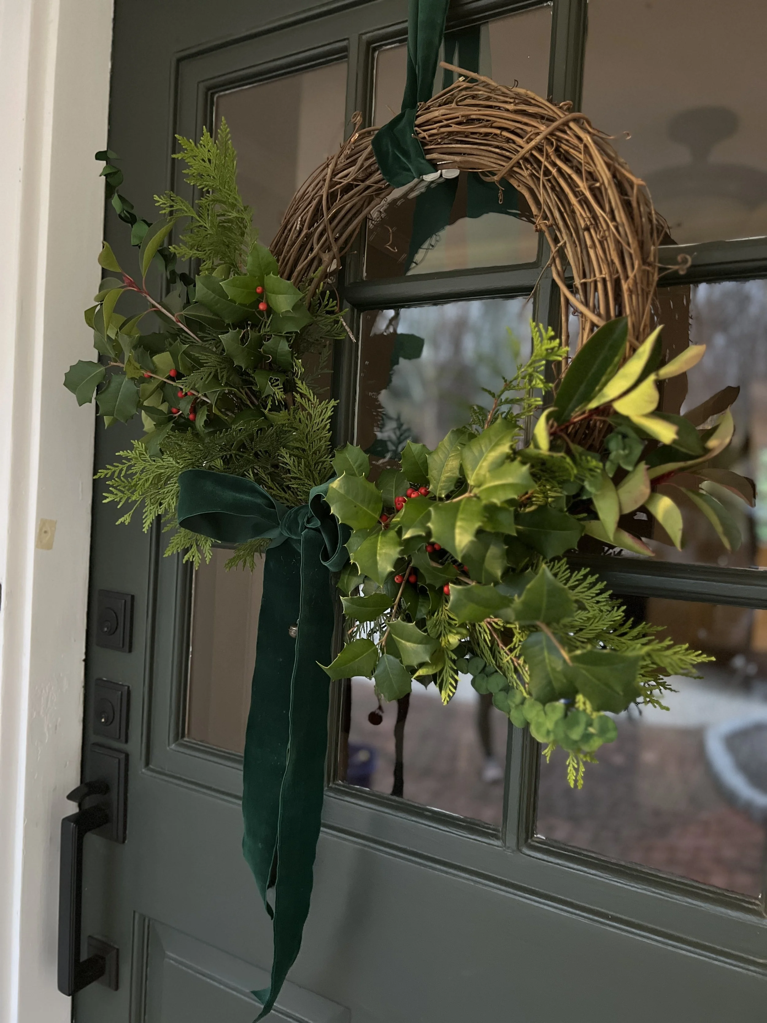 The Evergreen Velvet Wreath