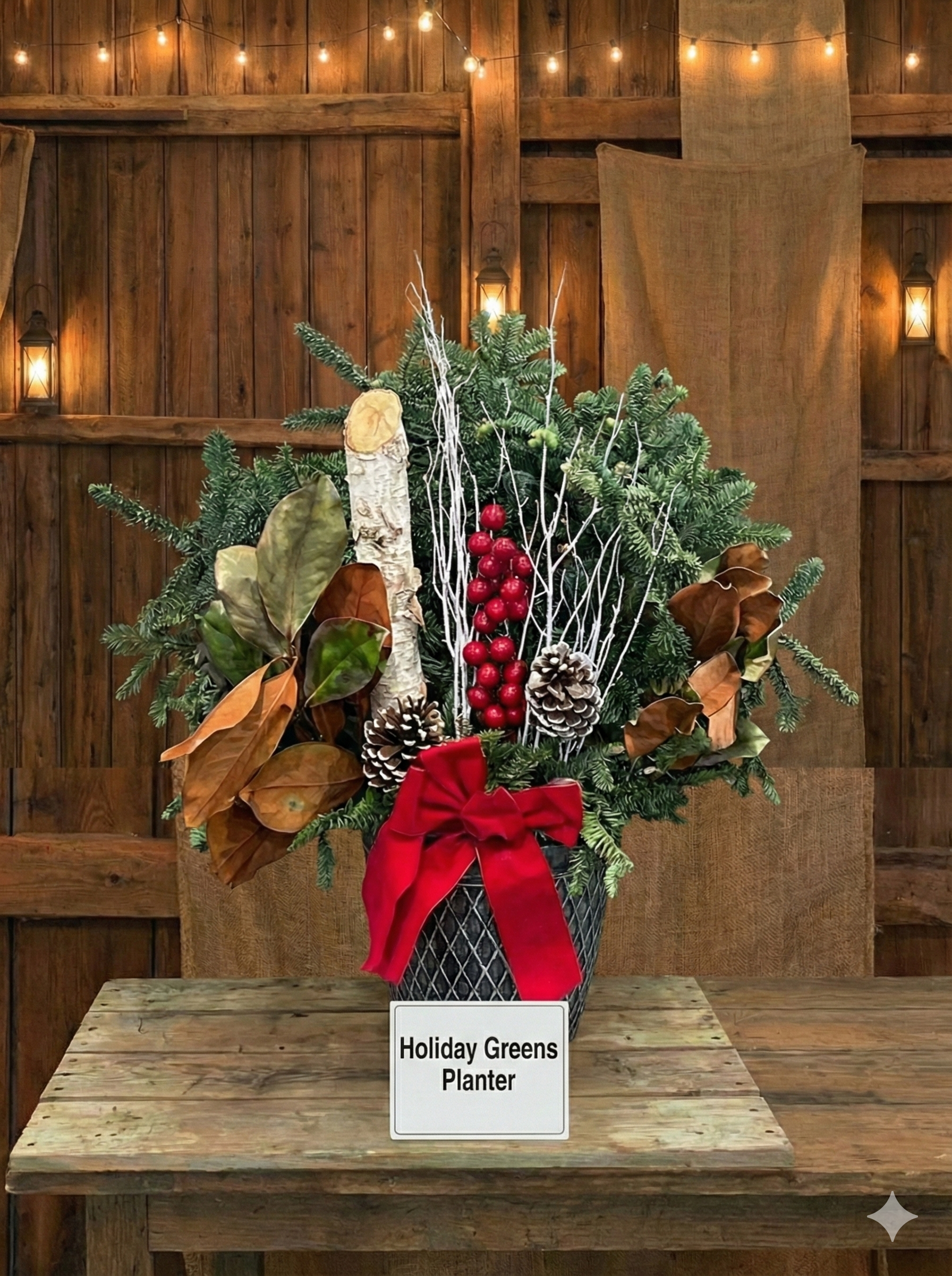 Holiday Greens Planter