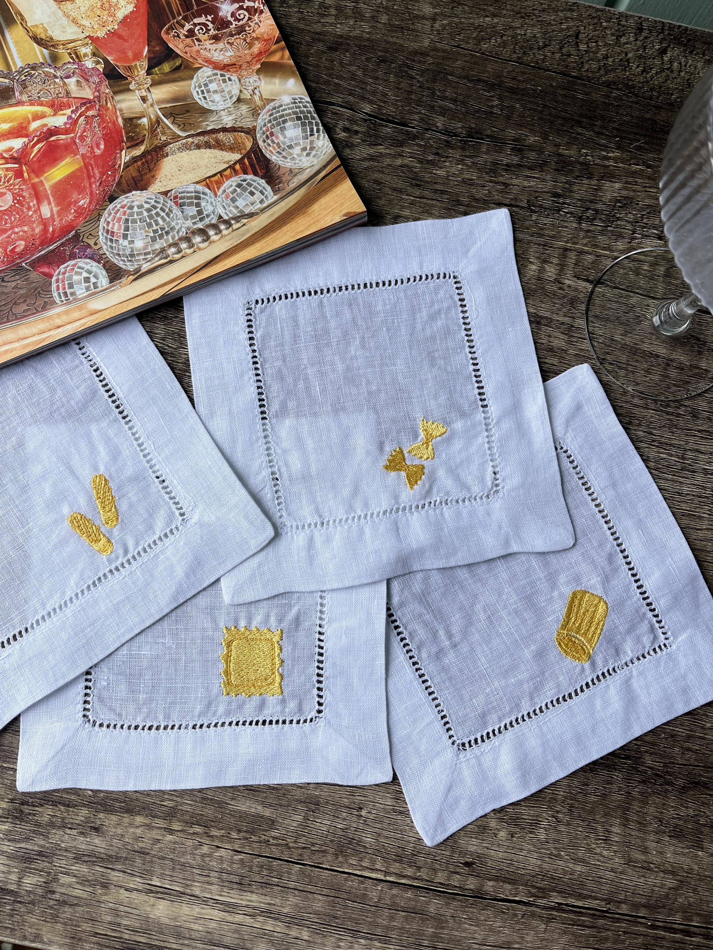 Pasta Cocktail Napkin - Set of 4x