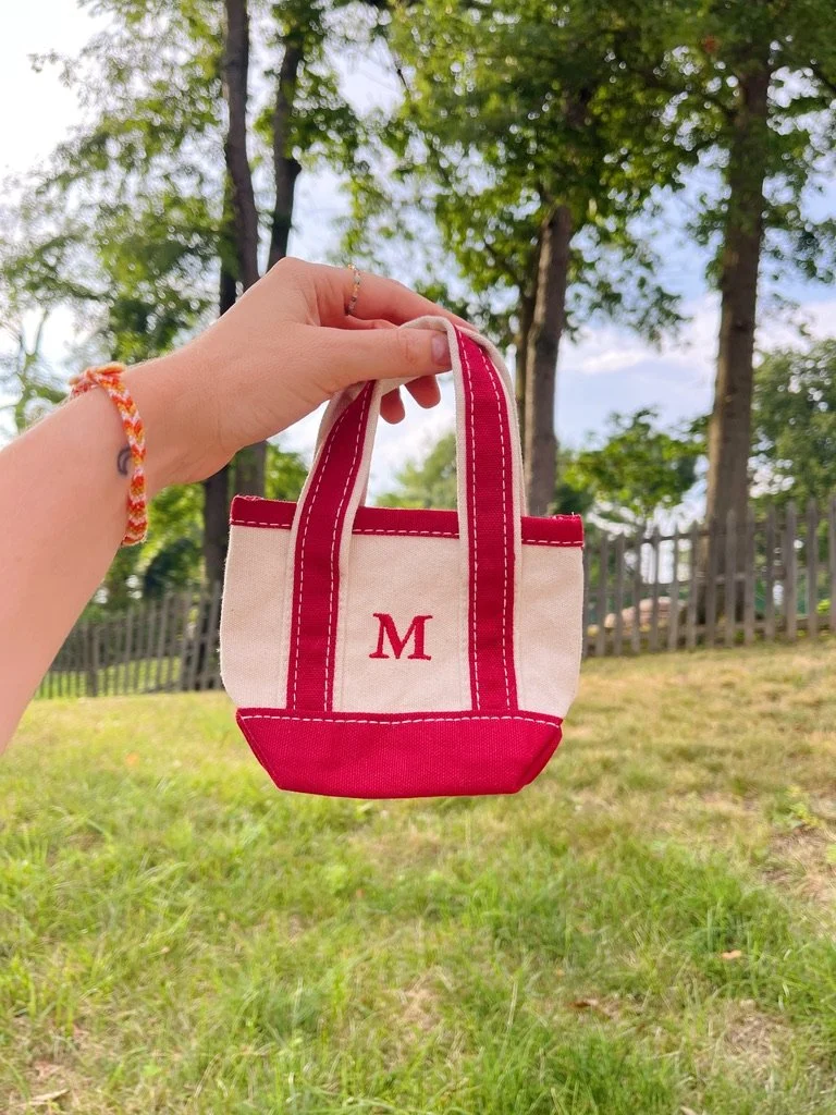 Micro Tote Bag with Custom Letter