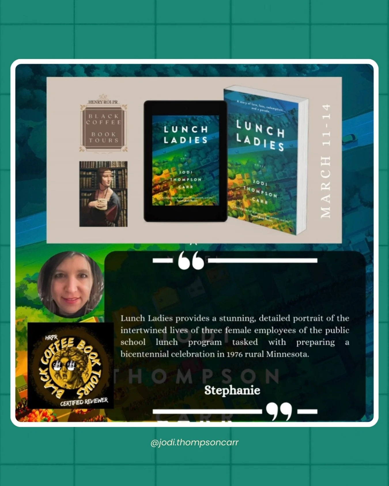 &ldquo;Lunch Ladies provides a stunning, detailed portrait of the intertwined lives of three female employees of the public school lunch program tasked with preparing bicentennial celebration in 1976 rural Minnesota.&rdquo; 🖼️

Spend your weekend wi