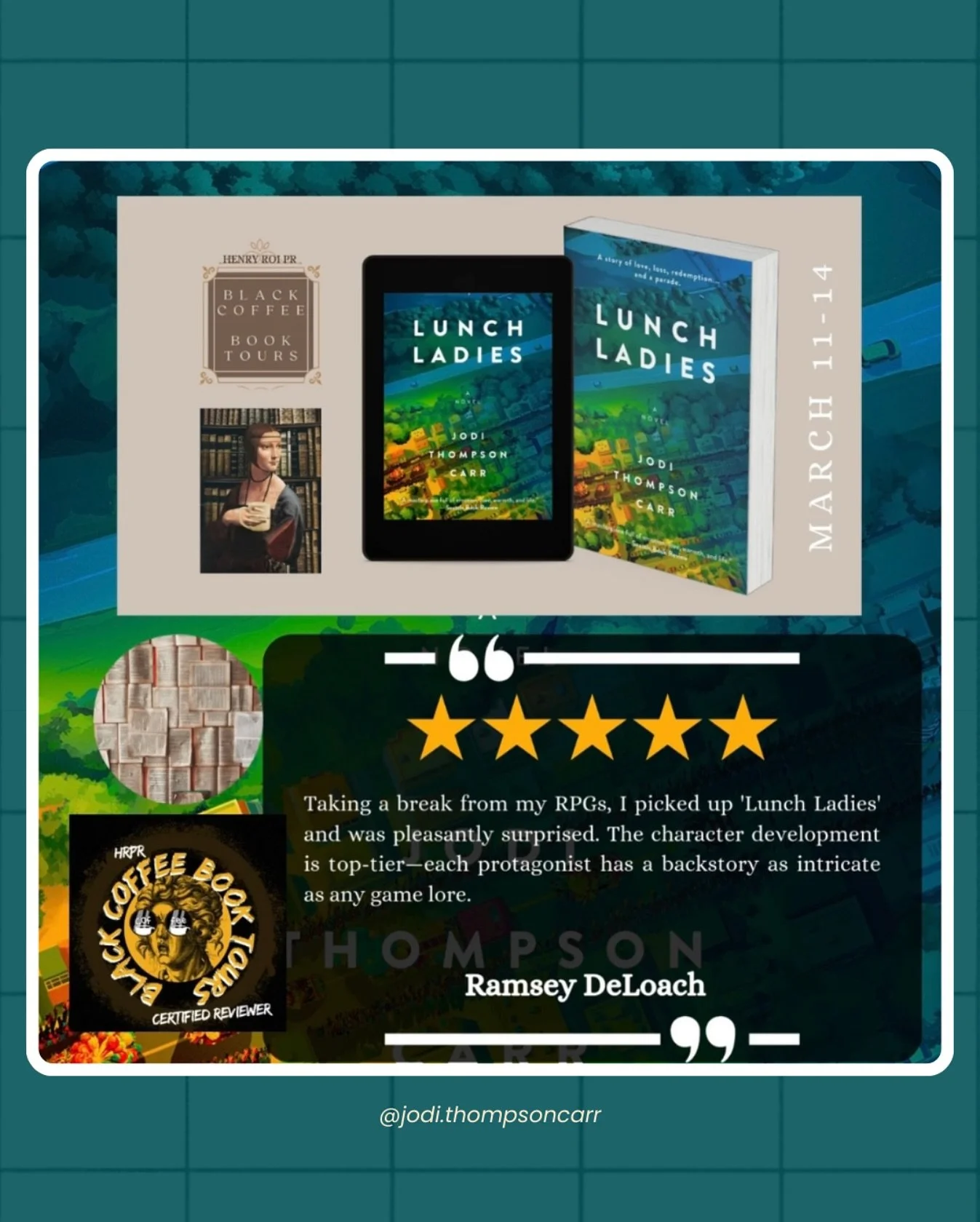 &ldquo;Taking a break from my RPGs, I picked up &lsquo;Lunch Ladies&rsquo; and was pleasantly surprised. The character development is top-tier-each protagonist has a backstory as intricate as any game lore.&rdquo;

Thanks, Ramsey, for taking a moment