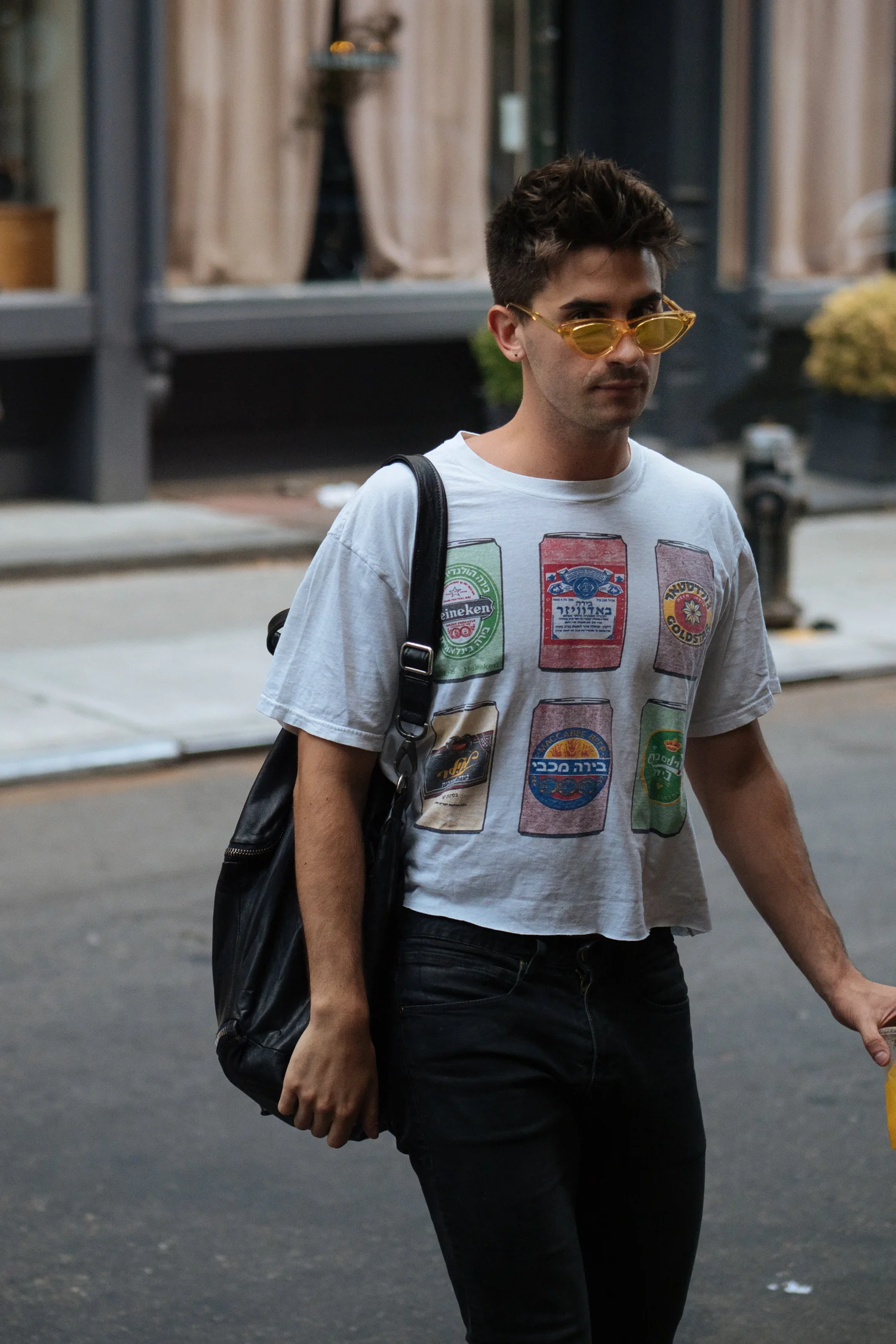 Orange tinted glasses.