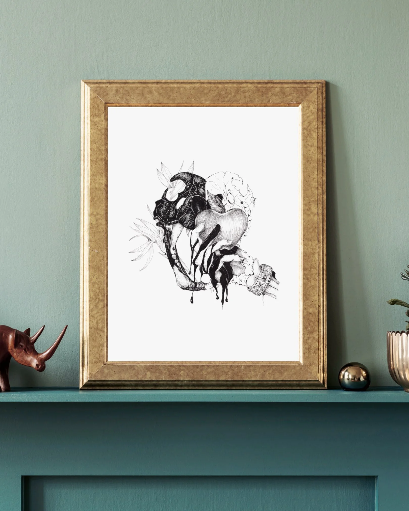 Green Classic Interior Wall Art Poster Frame Mockup Instagram Post (2).jpg