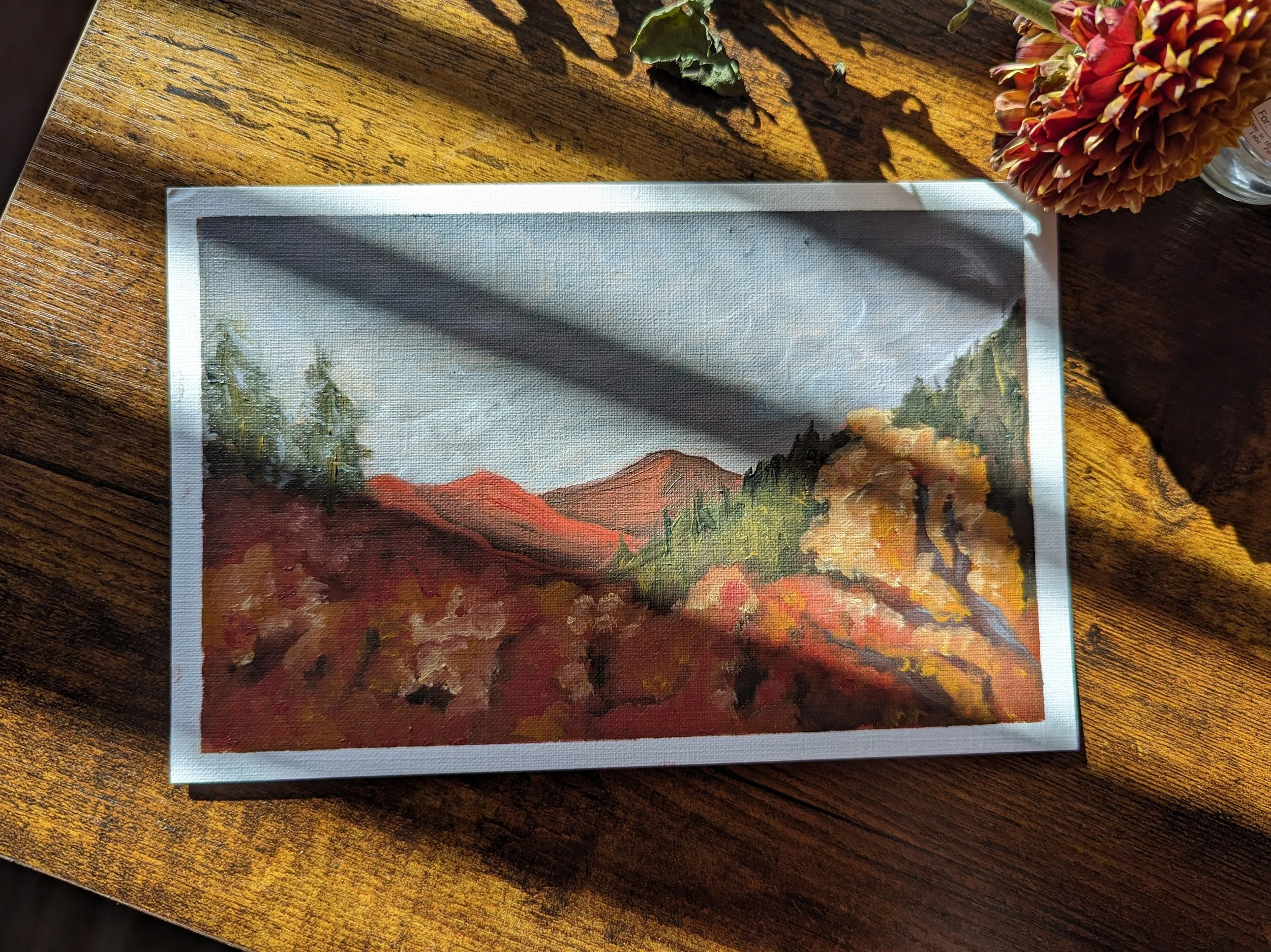 park city utah landscape mini oil painting by Lavinia Ainsel