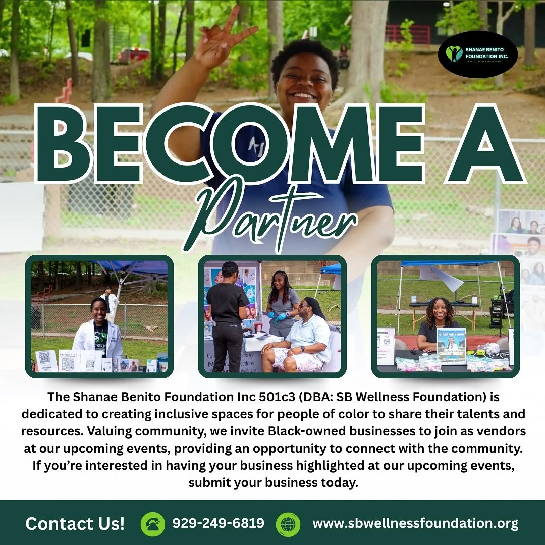 The @sbwellnessfoundation is dedicated to uplifting our community in many ways. One of which is by partnering with Black-owned businesses and like-minded organizations. Join us at our events to highlight your businesses, provide resources, tools, and