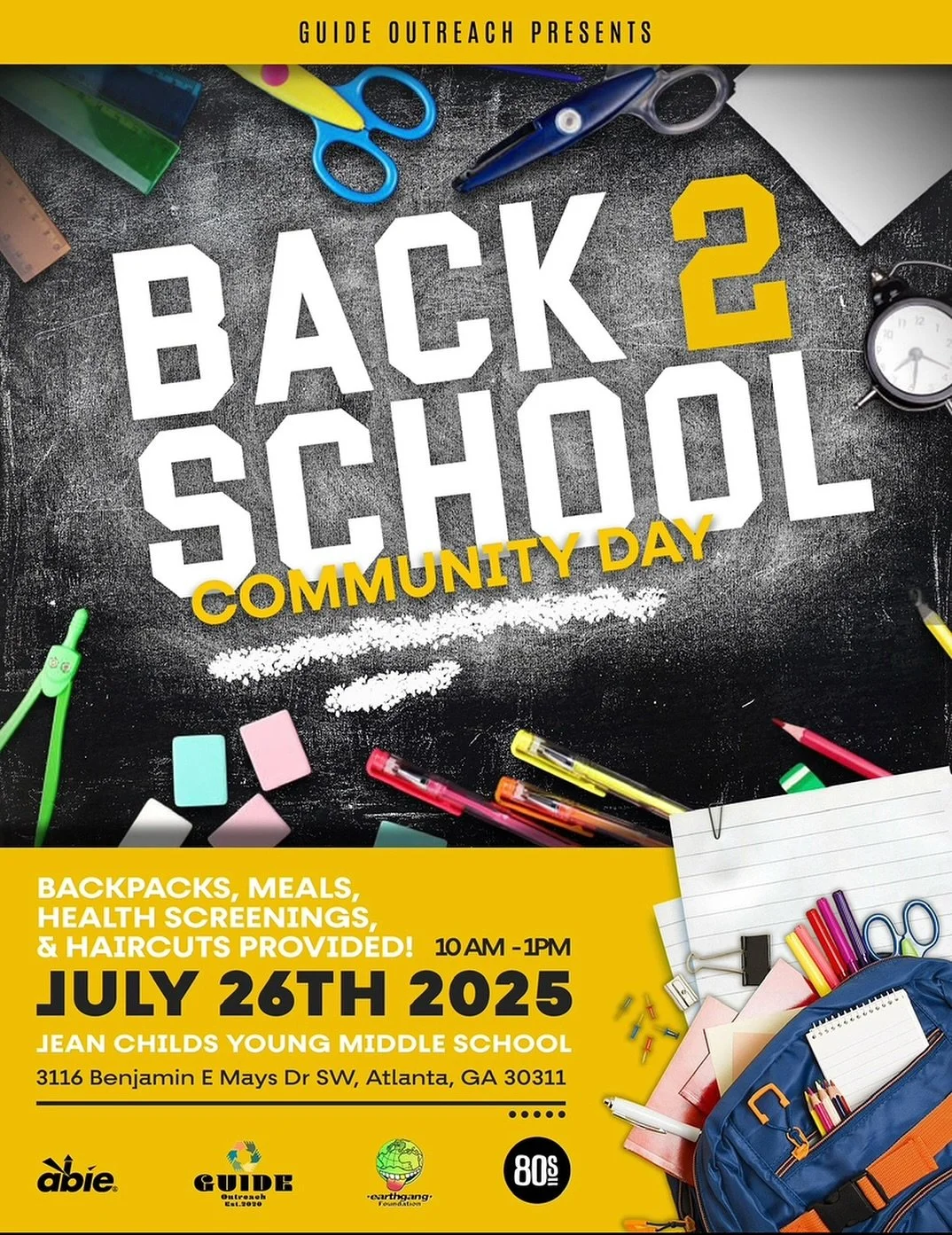 This Saturday, the @sbwellnessfoundation is excited to support the youth &amp; @guide_outreach for ✨ Back to School Community Day 2025 ✨ 
- FREE backpacks
- FREE Food from @itsgothyme_foodtruck
- FREE Haircuts
- We will be providing FREE Sports Physi