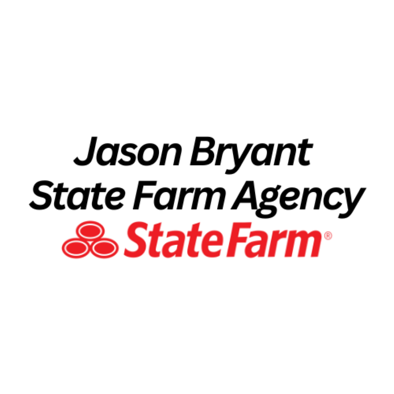 State Farm logo with red text and stylized red tri-oval emblem.