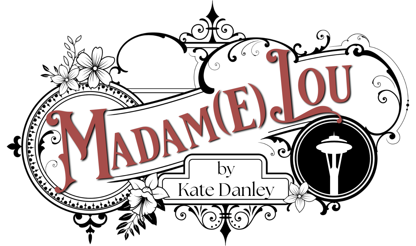Logo for the Madam(e) Lou show by Kate Danley