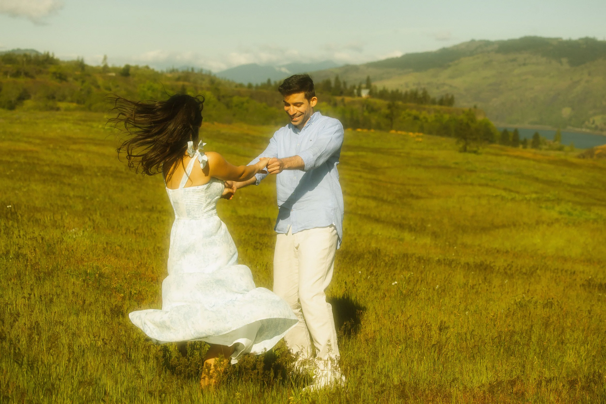 Rowena Crest wildflower season couples photos