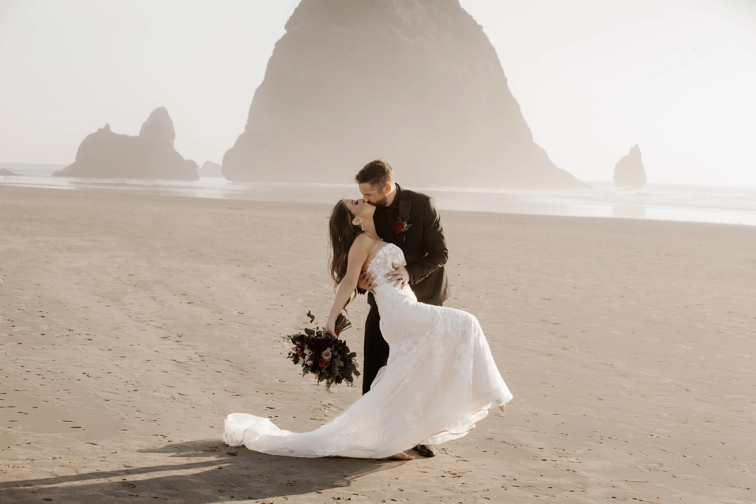 A Dreamy Mid-September Elopement at Cannon Beach, Oregon