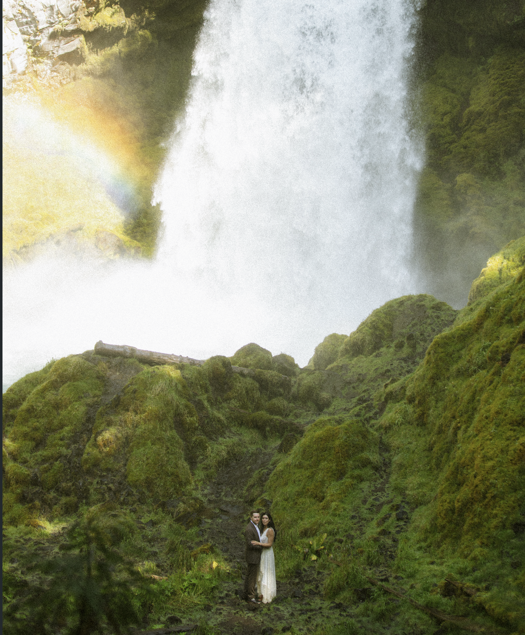 Sahalie Falls Elopement in July | McKenzie Pass Waterfall Elopement