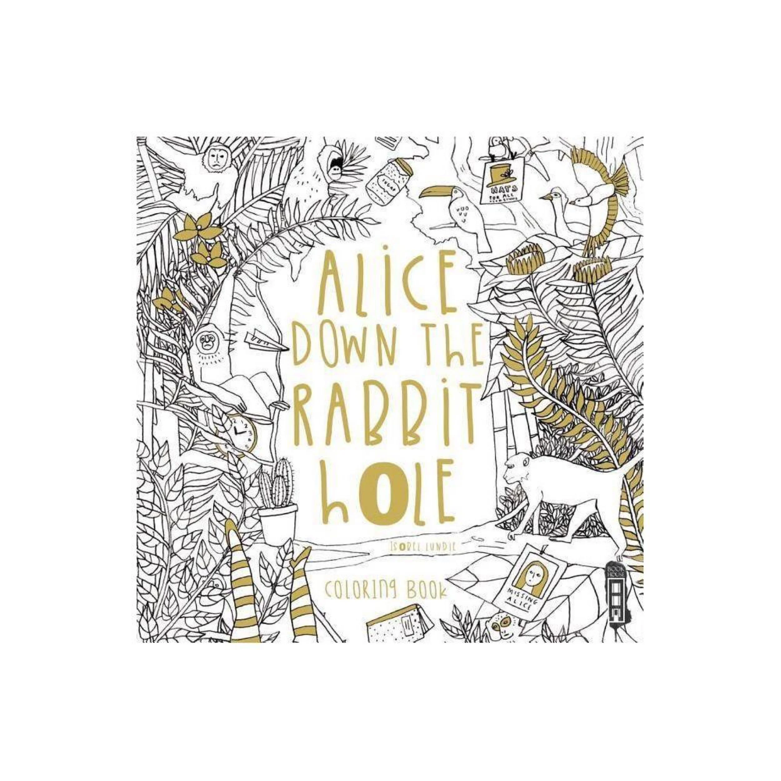 Alice Down the Rabbit Hole : Coloring Book (Paperback)