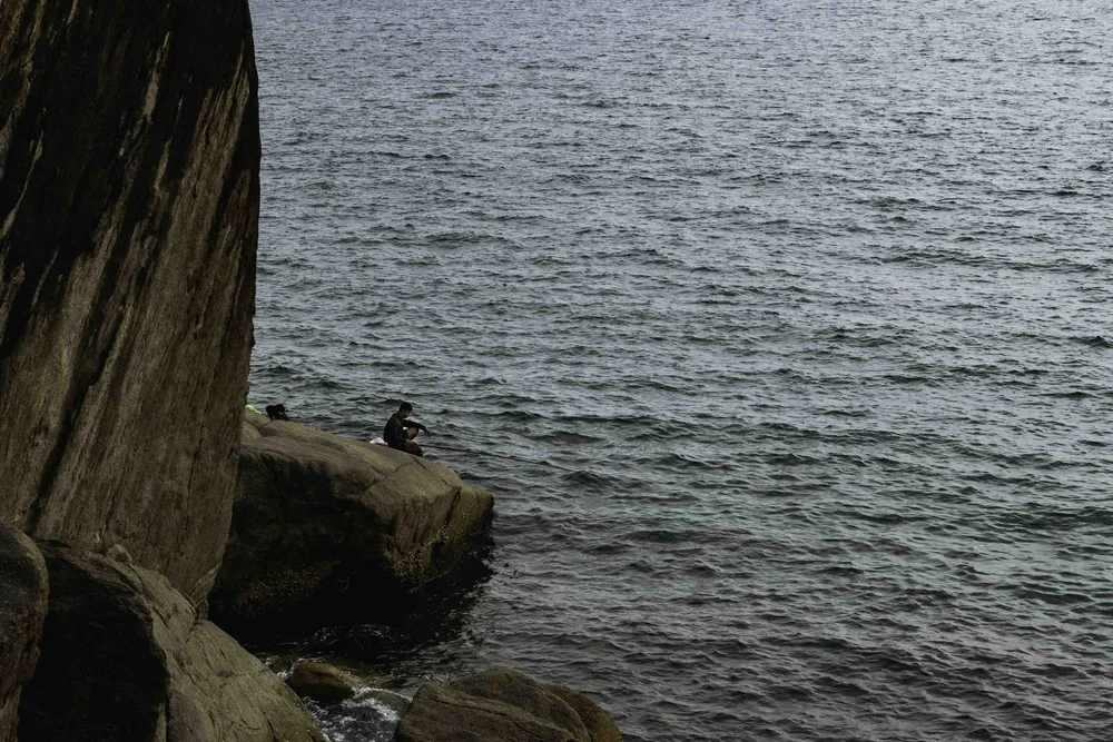 Fisherman at butterfly beach