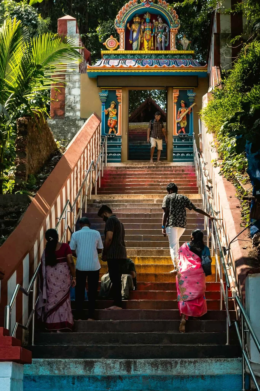 Entrance stairs at Janardanaswamy Temple