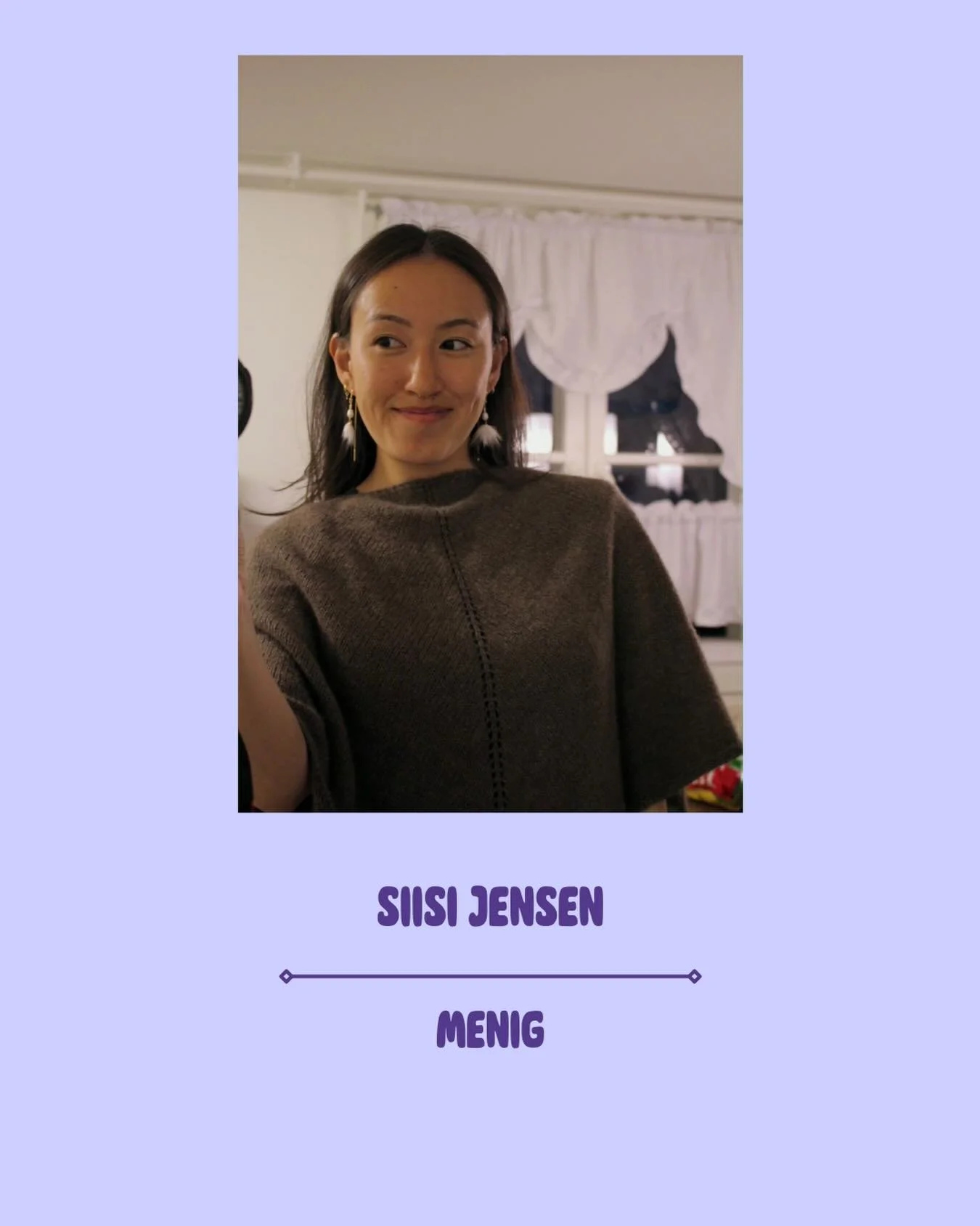 M&oslash;d vores nye menig @siisi.lol 💜

Post: Menig
Studie: 
Hjemsted/by: Saqqaq 
Hvorfor jeg er med i Avalak: F&aelig;llesskab, hygge er vigtigt for mig, og jeg vil gerne v&aelig;re med til at skabe en st&oslash;rre f&aelig;llesskab omkring andre 