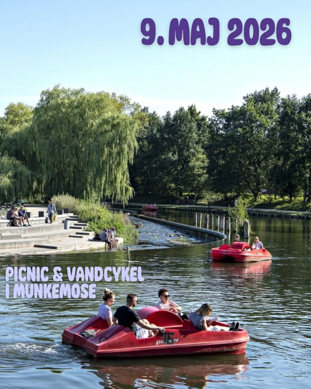Picnic &amp; Vandcykel i Munke Mose 🚣&zwj;♂️🍉🌞

Kom med den 9. maj til en hyggelig l&oslash;rdag i Munke Mose!
Vi m&oslash;des kl. 12 i parken, hvor Avalak Odense st&aring;r klar med frugt, tapas &amp; drikkevarer 🧺🥤🍍

Husk t&aelig;ppe til gr&a